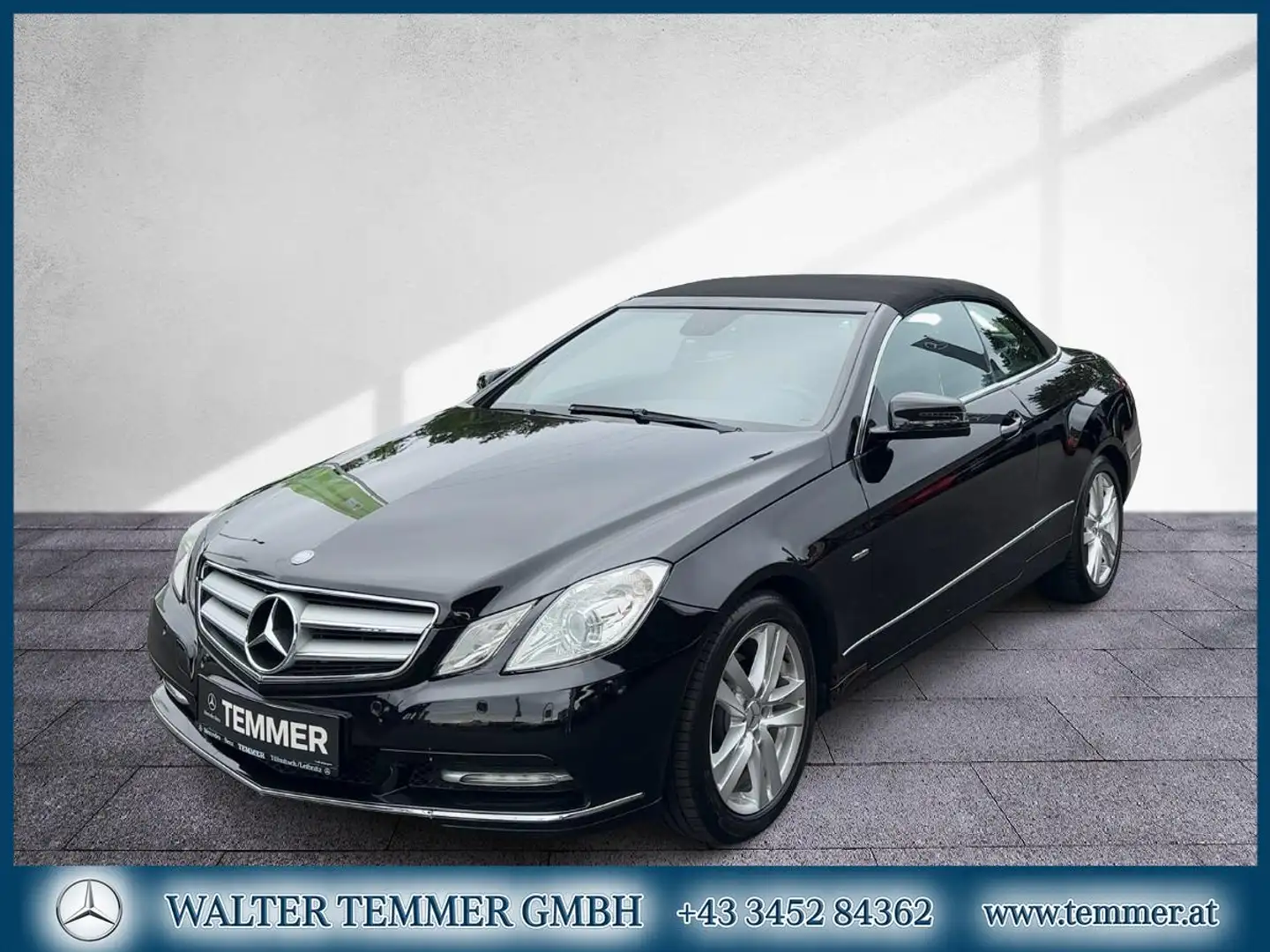 Mercedes-Benz E 220 CDI Cabriolet Shz Tempomat Klima Schwarz - 1