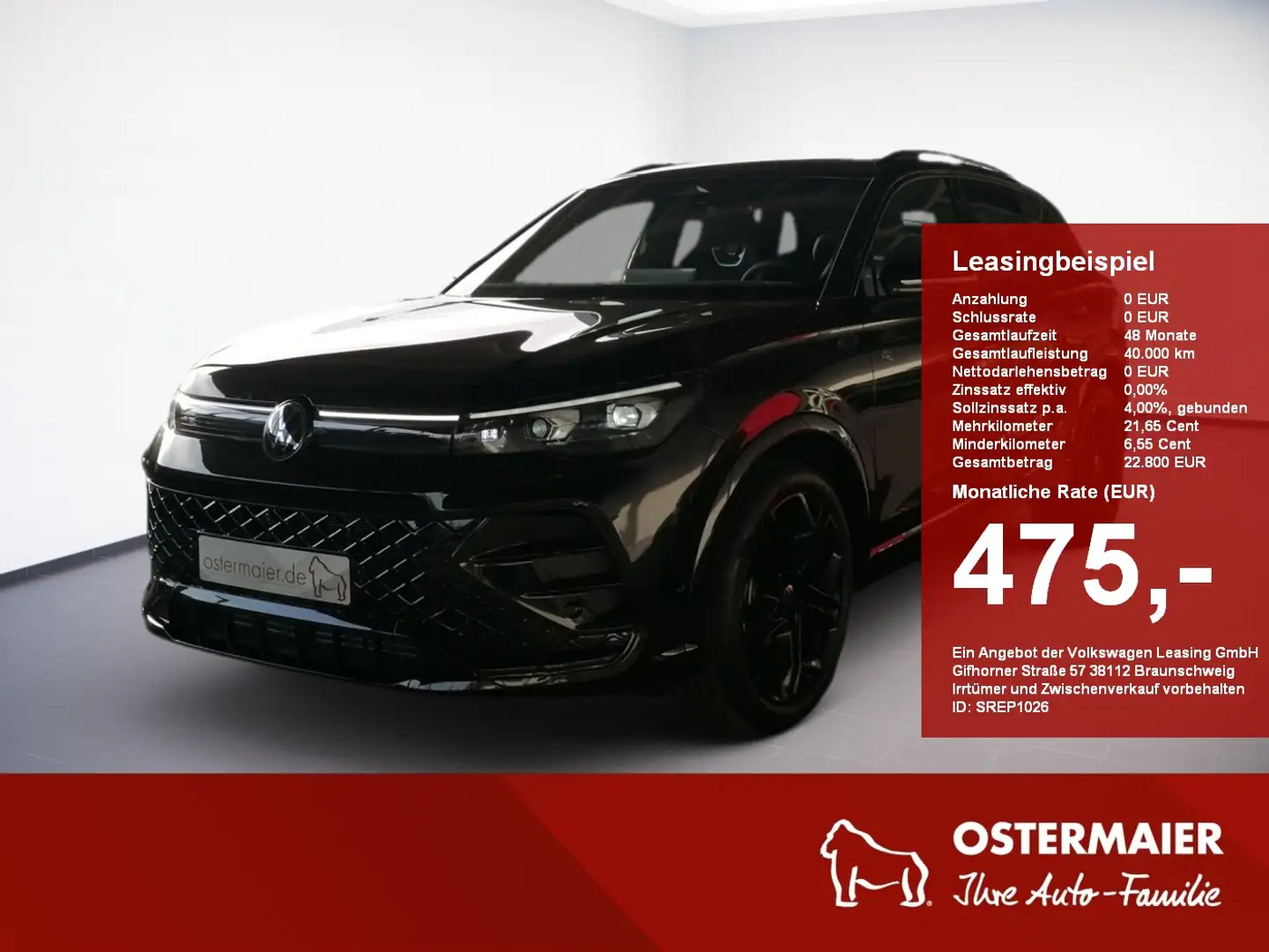 Volkswagen Tiguan R-Line 1.5 eTSI OPF DSG 20''Alu,AHK,LED Matrix,Bla Schwarz - 1