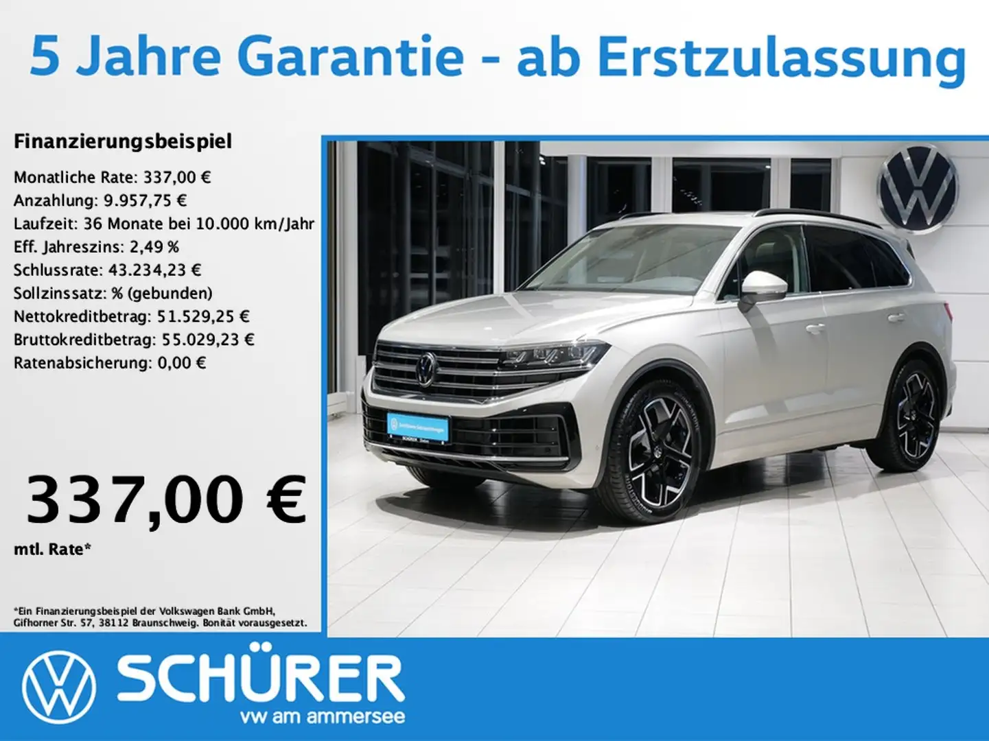 Volkswagen Touareg 3.0TDI Facelift Elegance Luft Pano Allradlenk S... Beige - 1