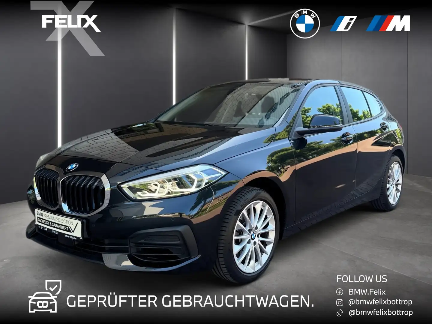 BMW 120 i Advantage+HEAD UP+LIVE COCKPIT PRO+DKG Schwarz - 1