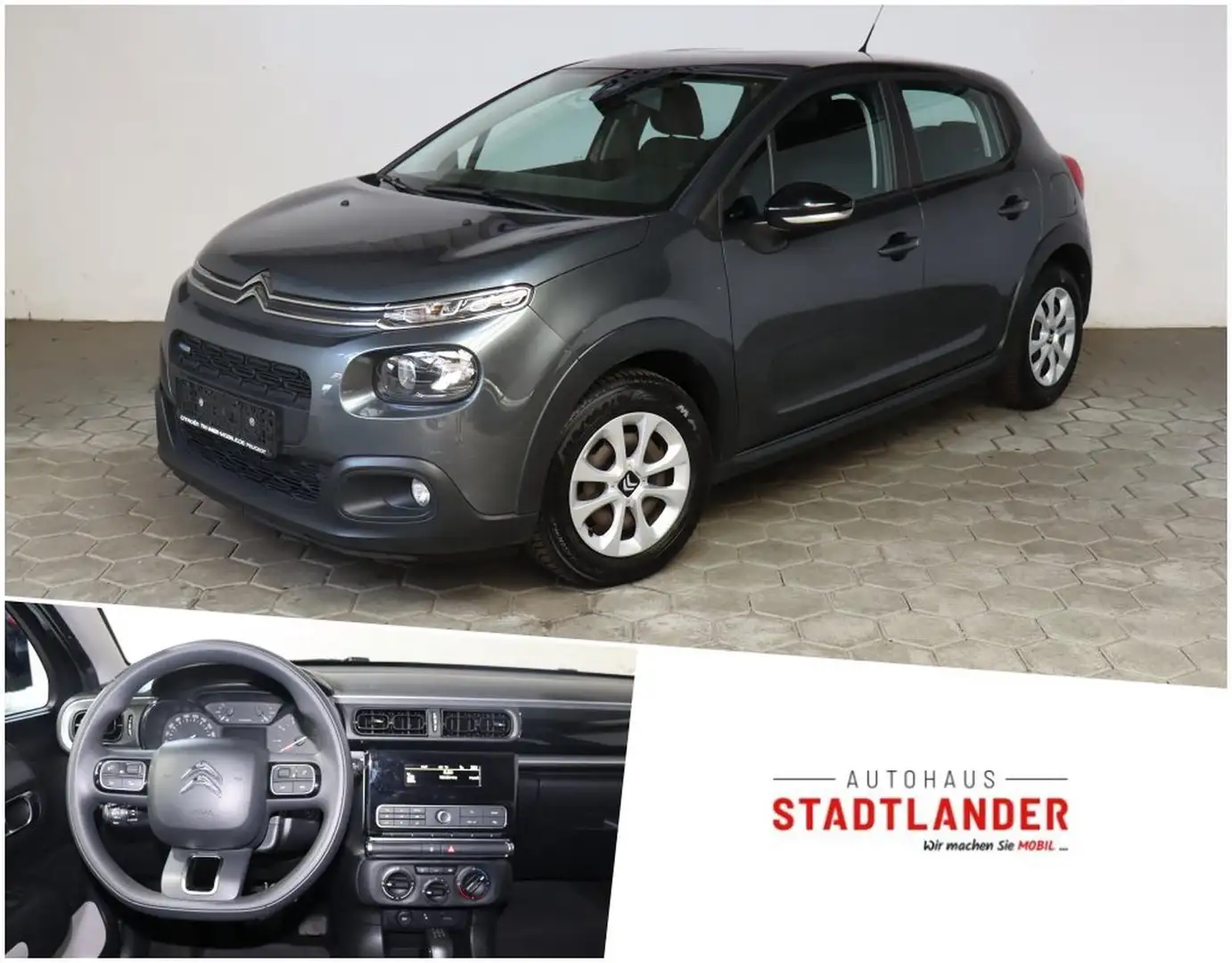 Citroen C3 Feel 1.2 KLIMA*PDC Gris - 1