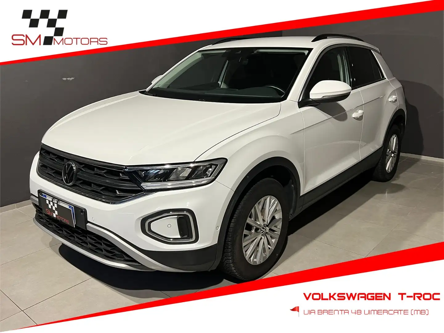 Volkswagen T-Roc 1.5 tsi Life dsg SENZA VINCOLI DI FINANZIAMENTO Weiß - 1