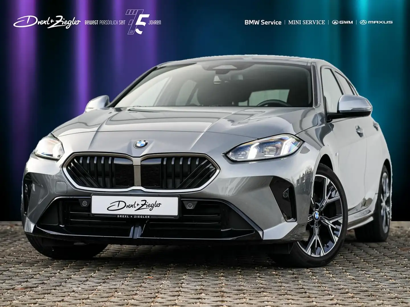 BMW 120 d M-Sport AHK ACC aLED PANO KoZg Aktivsitze Grau - 1