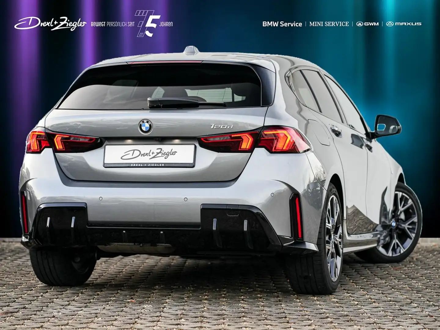 BMW 120 d M-Sport AHK ACC aLED PANO KoZg Aktivsitze Grau - 2