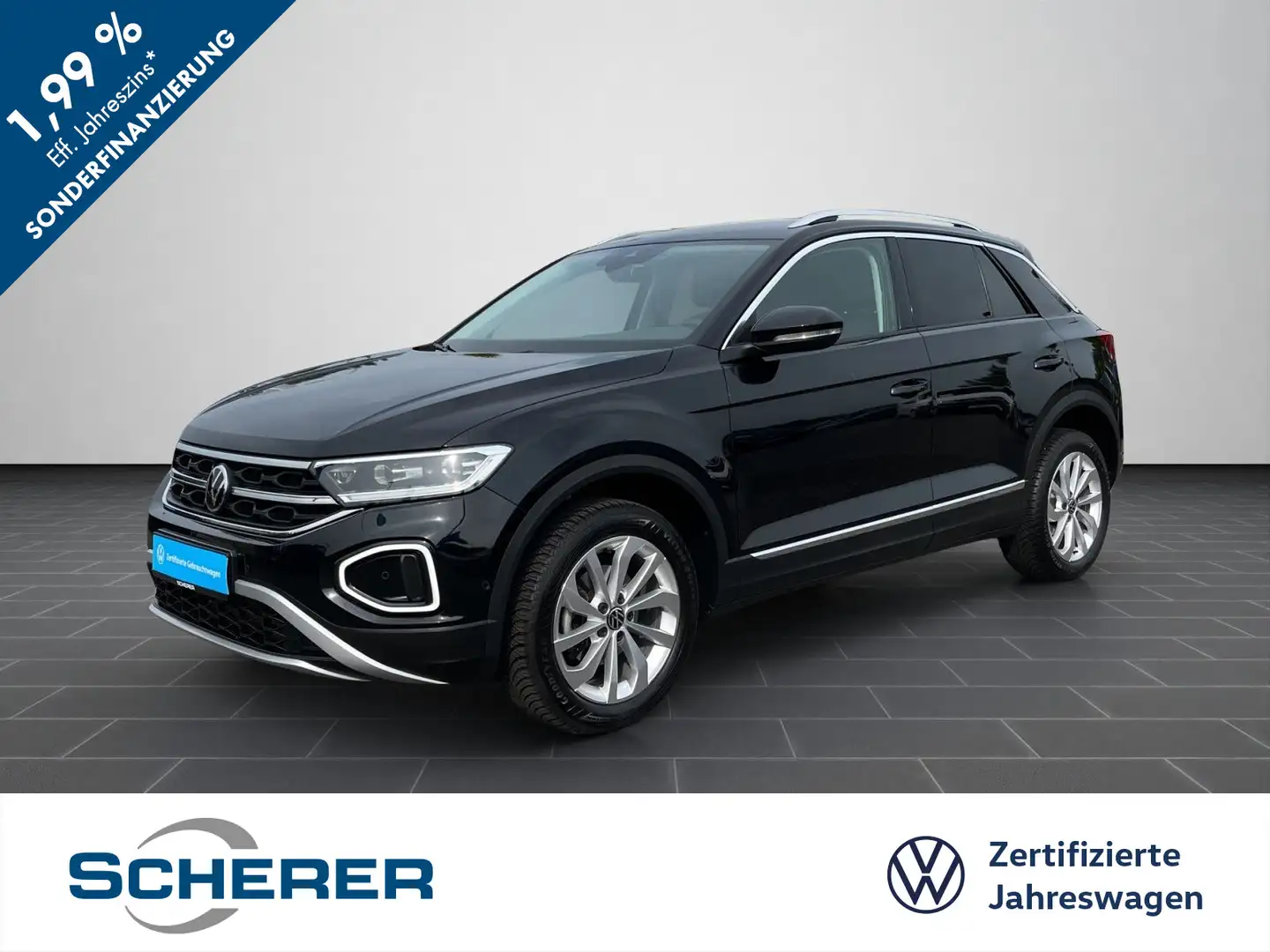 Volkswagen T-Roc 1.5 TSI *Style* DSG AHK ACC Navi SHZ VKZ-E Schwarz - 1