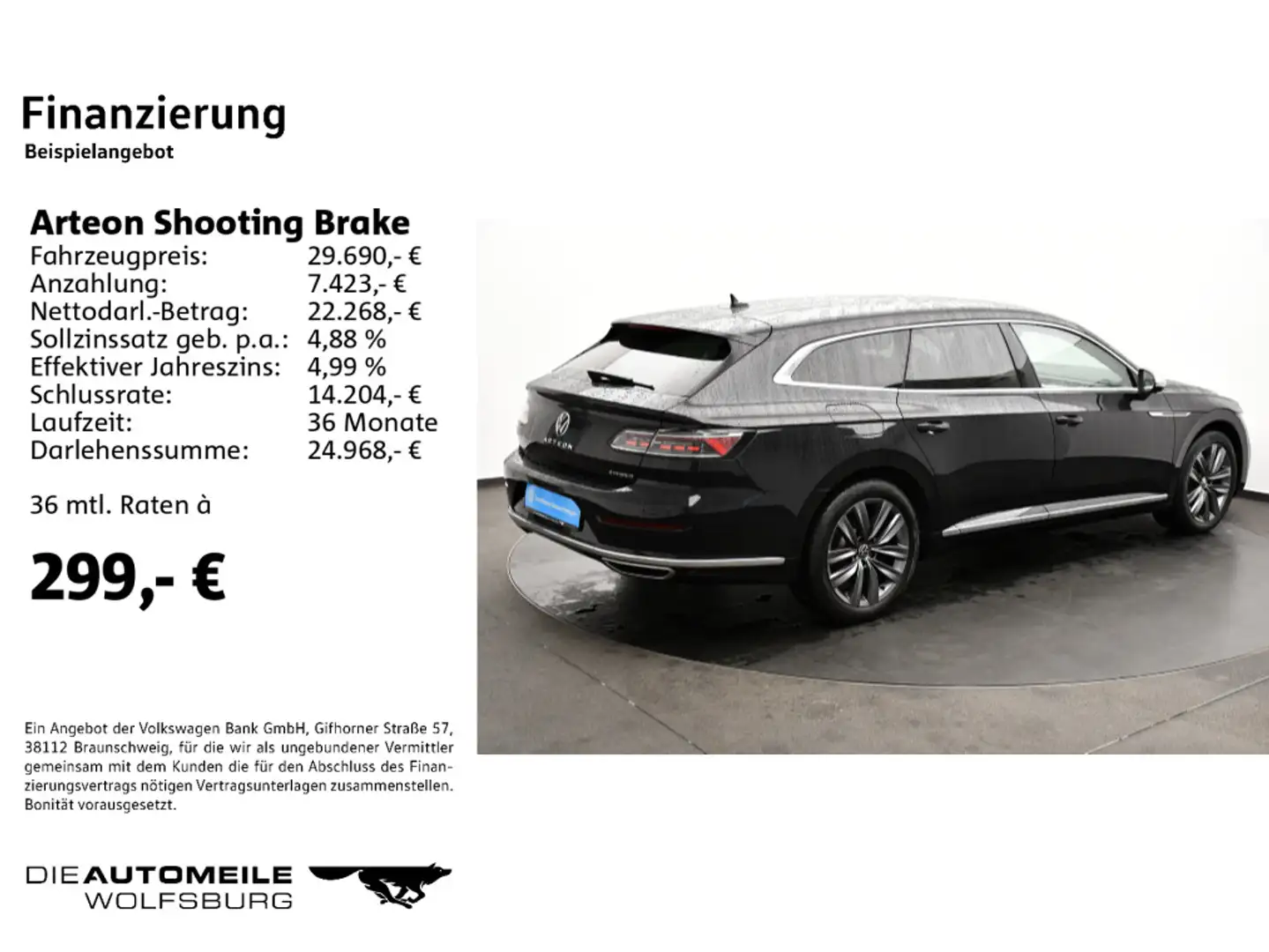 Volkswagen Arteon 1.4 TSI Hybrid DSG Eleganc Schwarz - 2