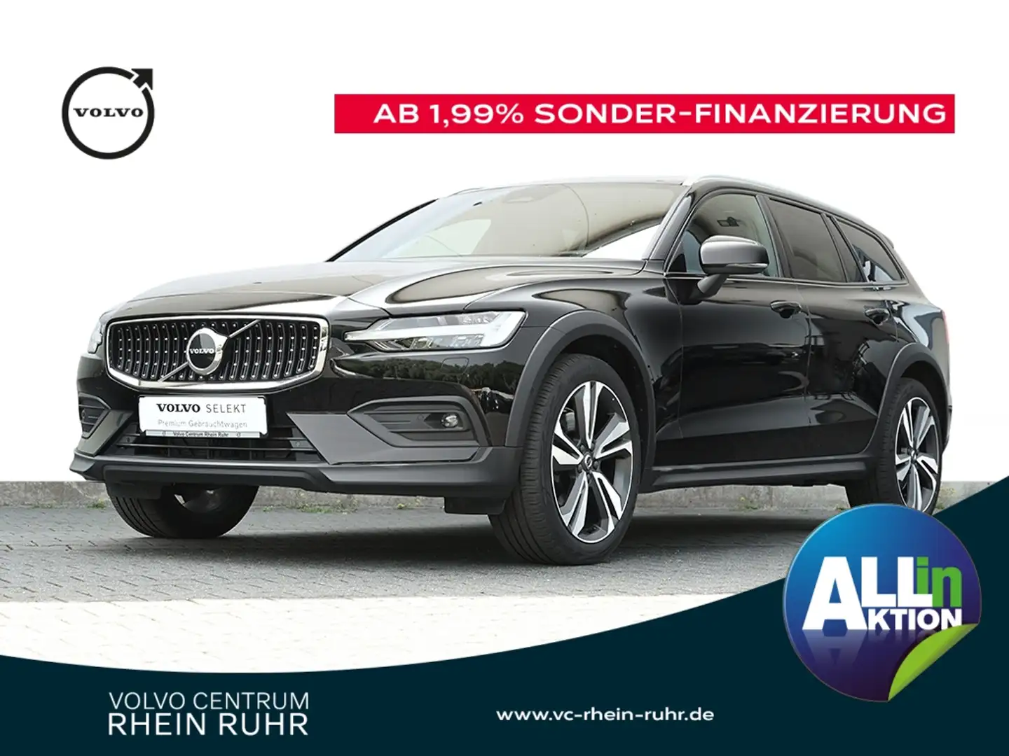 Volvo V60 Cross Country B4 D AWD+AHK+WSS BEH+SSD+SSTL PLUS AHK+HARMAN+PANO Grijs - 1