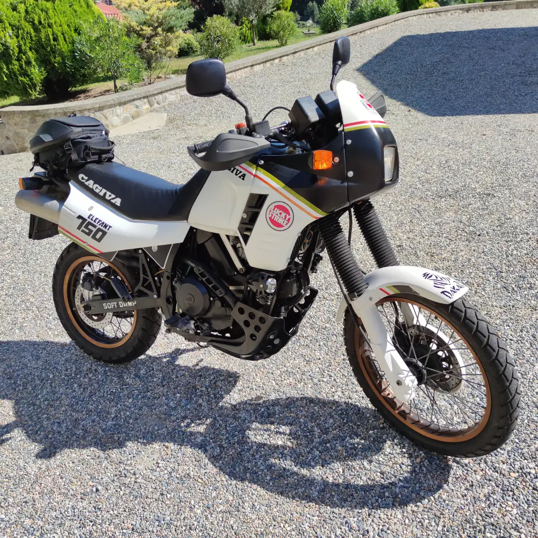 Cagiva Elefant 750 Lucky Strike monofaro Bianco - 1