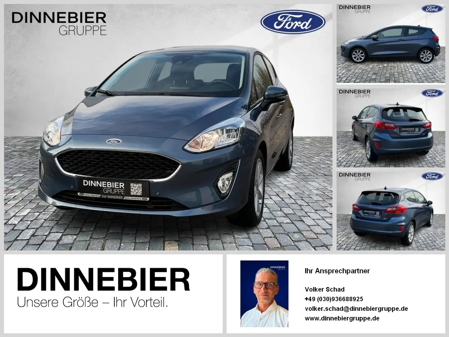 Ford Fiesta Cool&Connect PDC+NAVI+ParkAssit+Klima PDC SpurH Bleu - 1