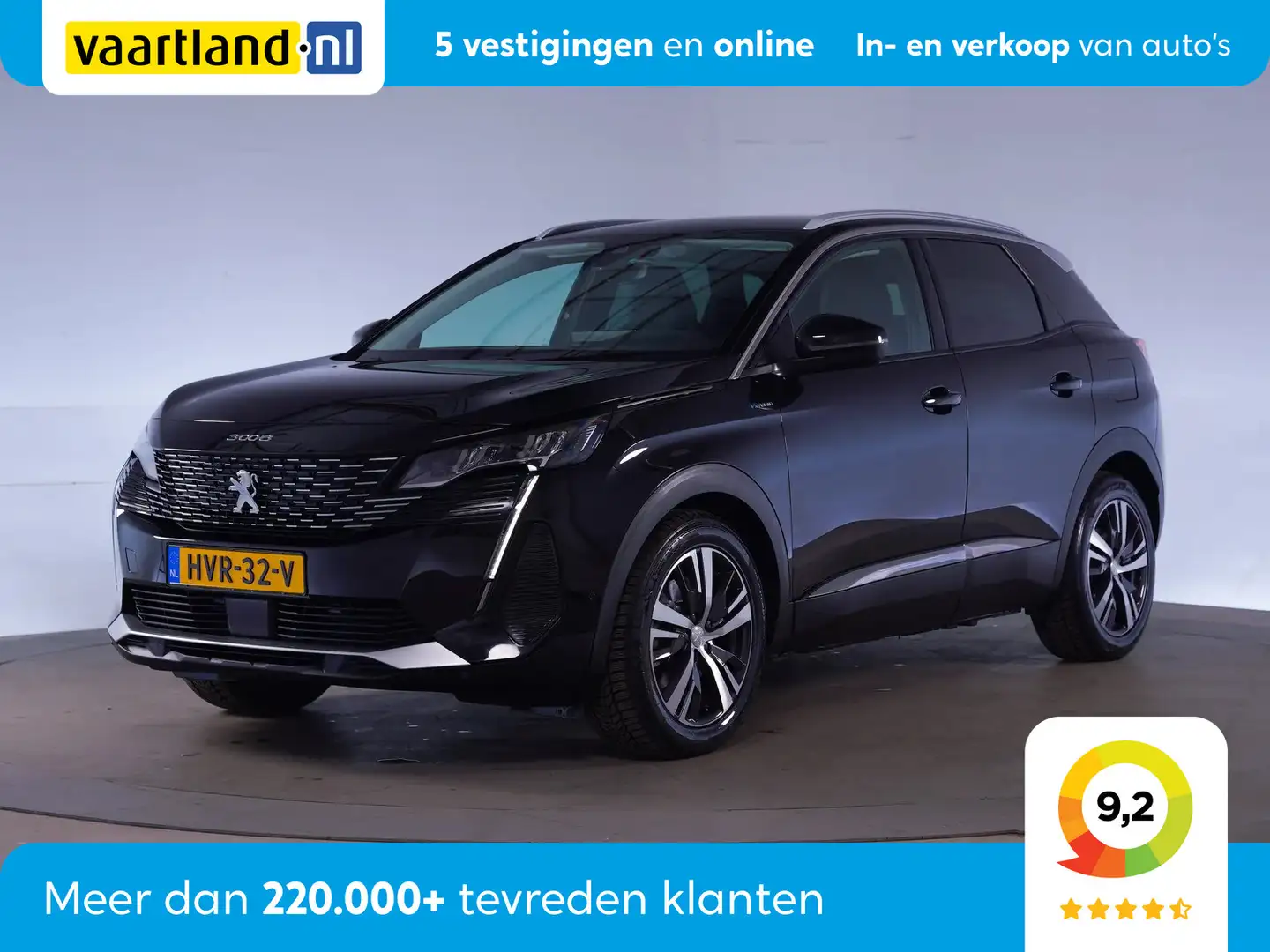 Peugeot 3008 1.6 HYbrid 225pk Allure Aut. [ LED Navi Apple/Andr Zwart - 1