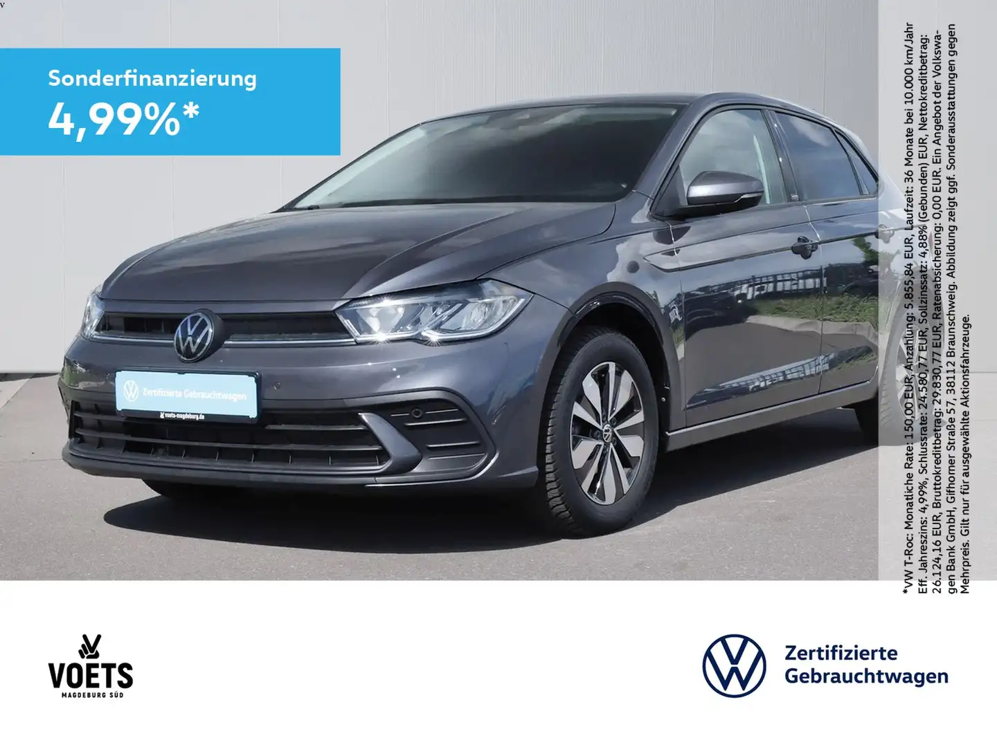 Volkswagen Polo VI MOVE 1.0 TSI DSG LED+NAVI+ACC Gris - 1