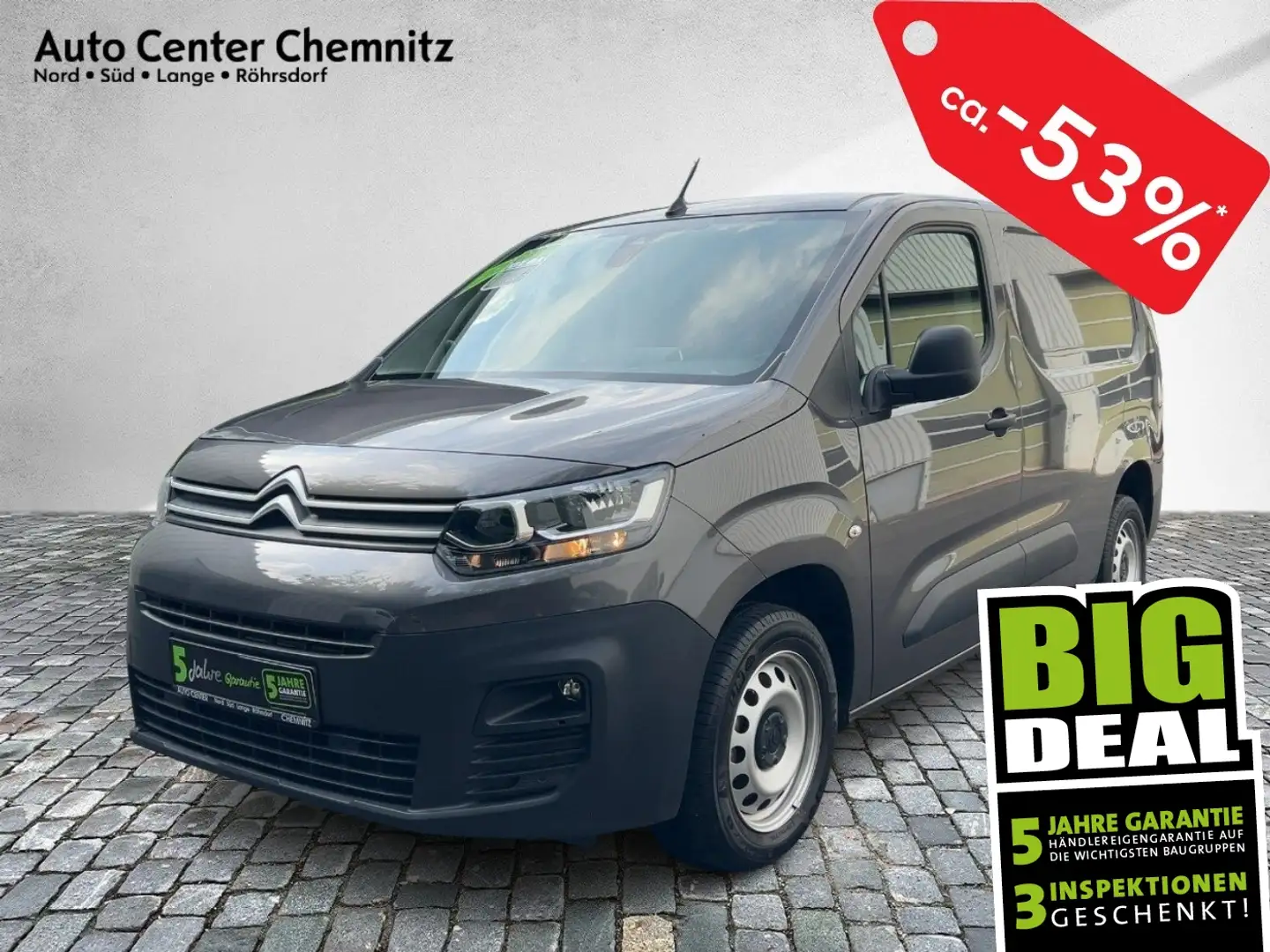 Citroen Berlingo Kasten 1.5 HDi L2 Club XL Navi/PDC/Klima Grau - 1