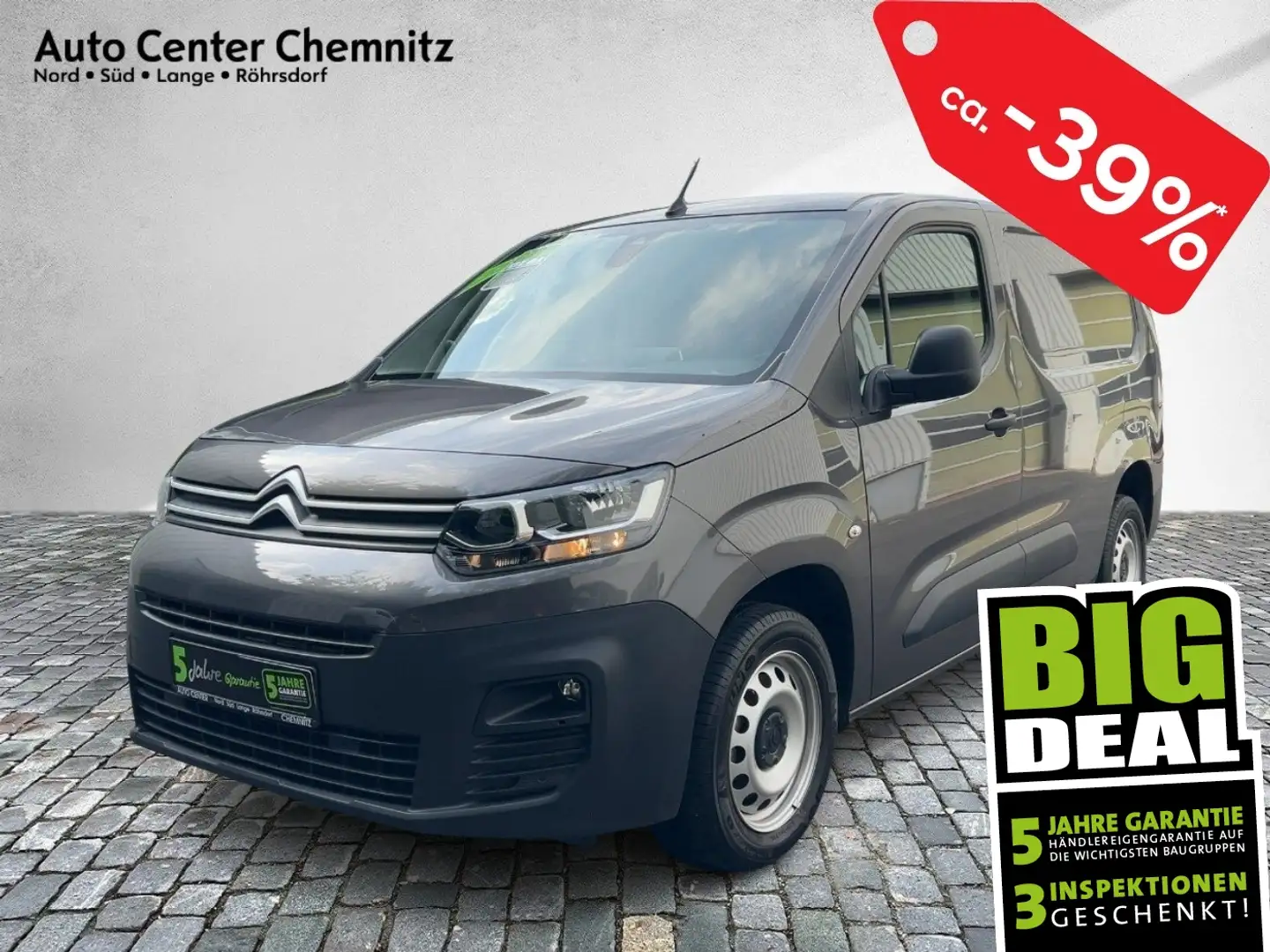Citroen Berlingo Kasten 1.5 HDi L2 Club XL Navi/PDC/Klima Grau - 1