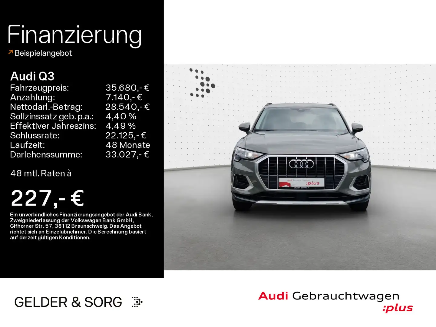 Audi Q3 advanced 35 TFSI AHK*LED*Sound*Virtual*GRA Gris - 1
