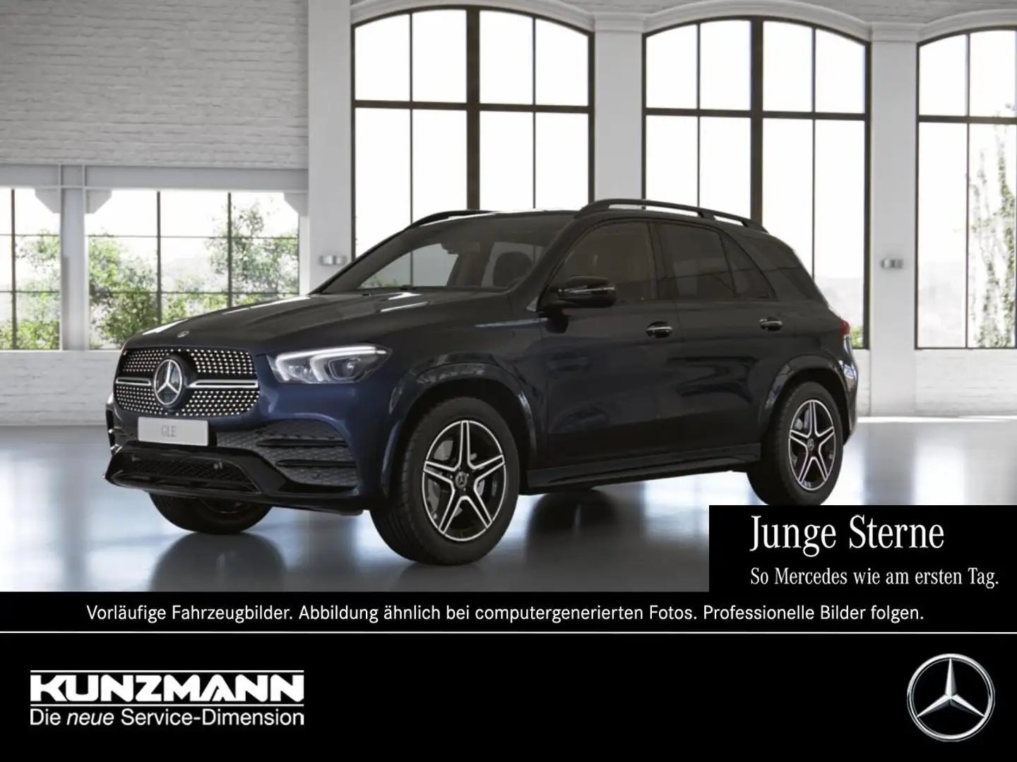 Mercedes-Benz GLE 400 d 4M AMG Night MBUX Panorama AHK 360° Bleu - 1