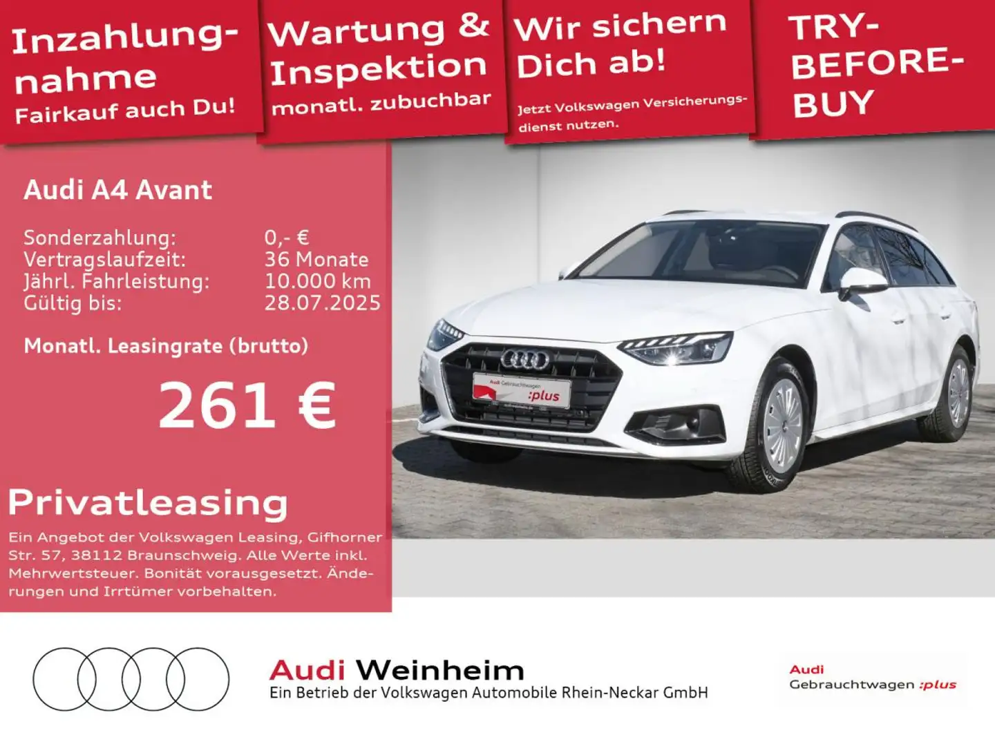 Audi A4 Avant 35 TFSI advanced Black-Paket S-tronic LED AH Weiß - 1