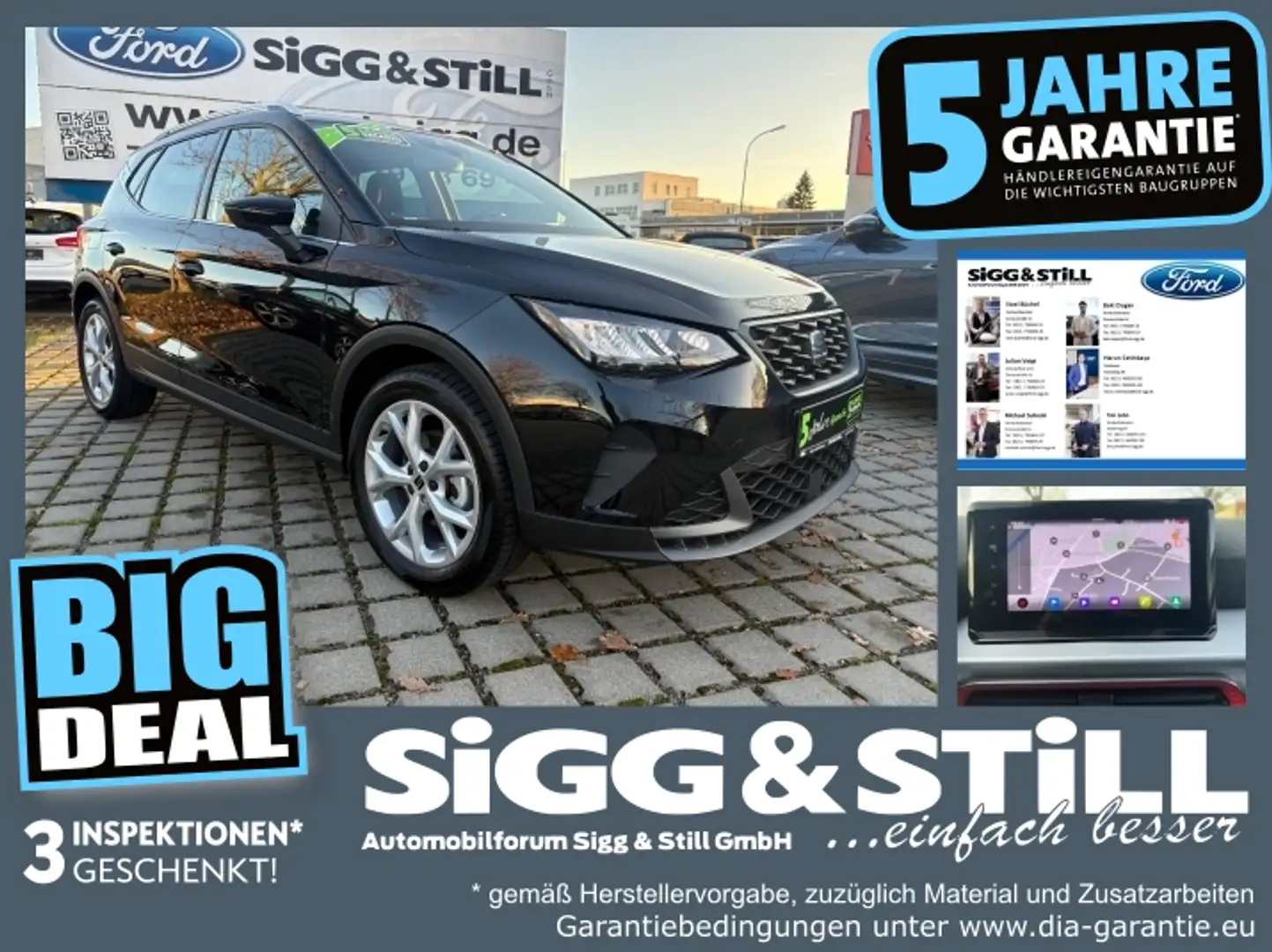 SEAT Arona 1.0 TSI FR LED*NAV*KLIMAAUT*SHZ*PDC*VIRTUAL Schwarz - 1