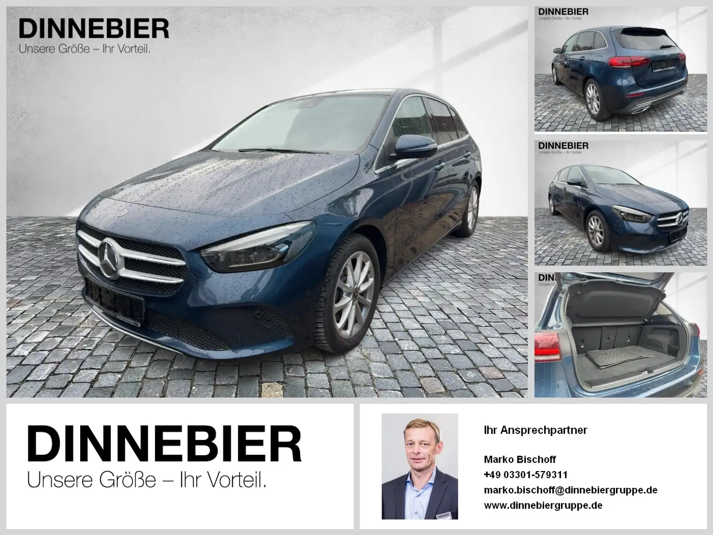 Mercedes-Benz B 220 CAM LED NAVI STANDHZ AHK PDC Blauw - 1