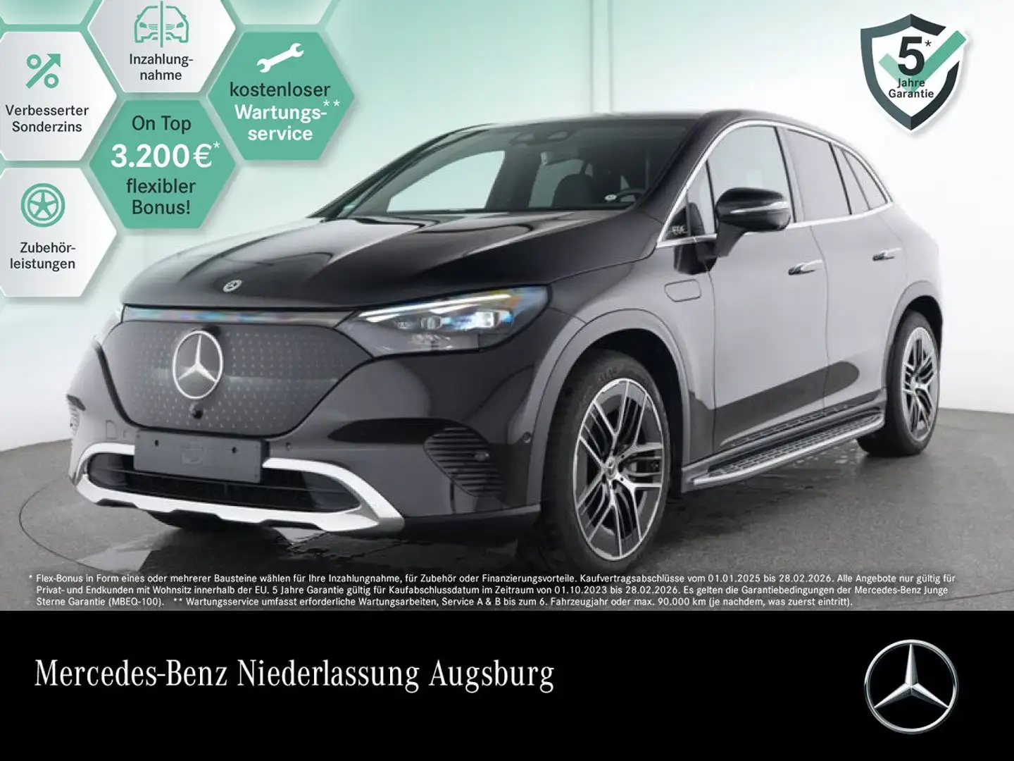Mercedes-Benz EQE SUV EQE 350 4M AVANTG+PANO+360+AHK+BURMESTER+KEYLESS Schwarz - 1