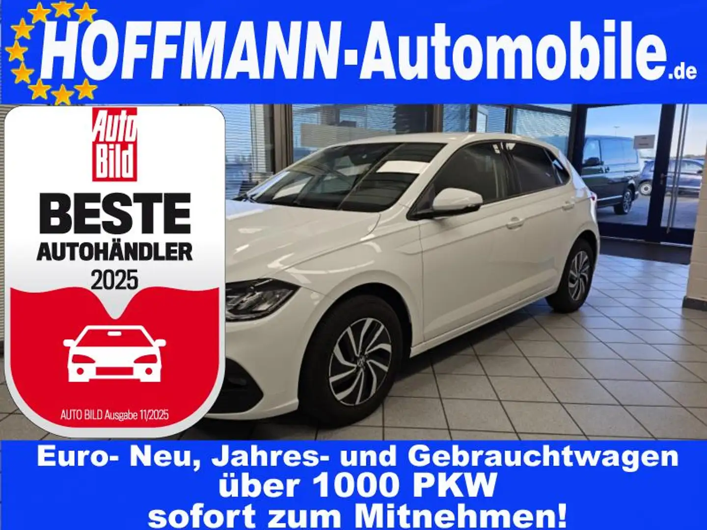 Volkswagen Polo Life Kamera,Climatr.,AppCon.,Alu,Sitzhzg. Weiß - 1