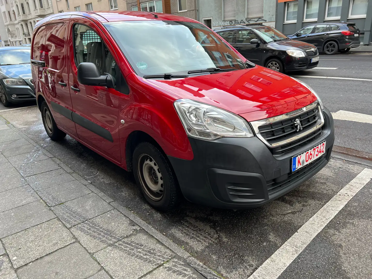 Peugeot Partner 1.6 BlueHDi 75 L1 FAP Premium Rouge - 2