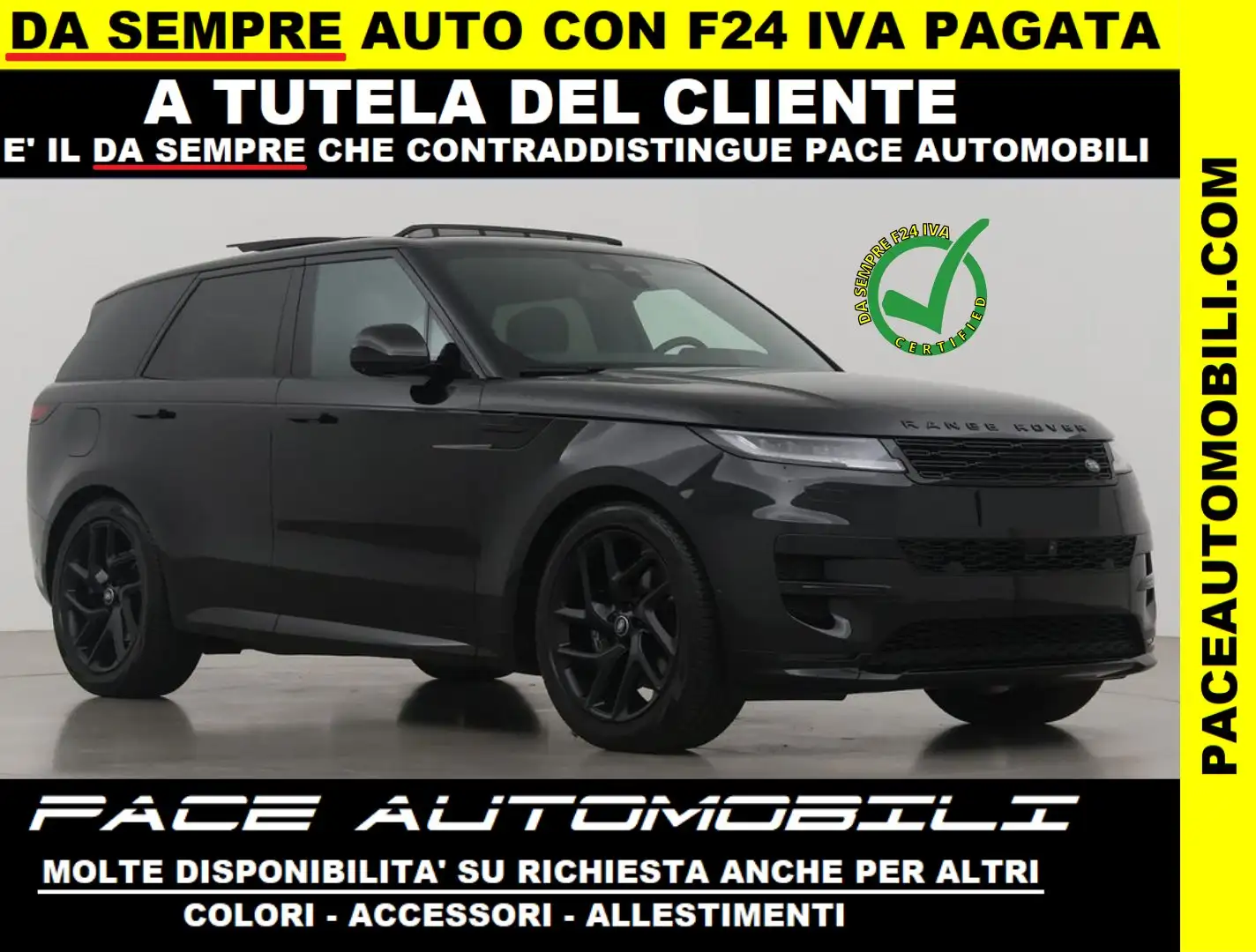 Land Rover Range Rover Sport D300 AWD HSE DYNAMIC TETTO BLACK PACK ACC 22" TV Nero - 1