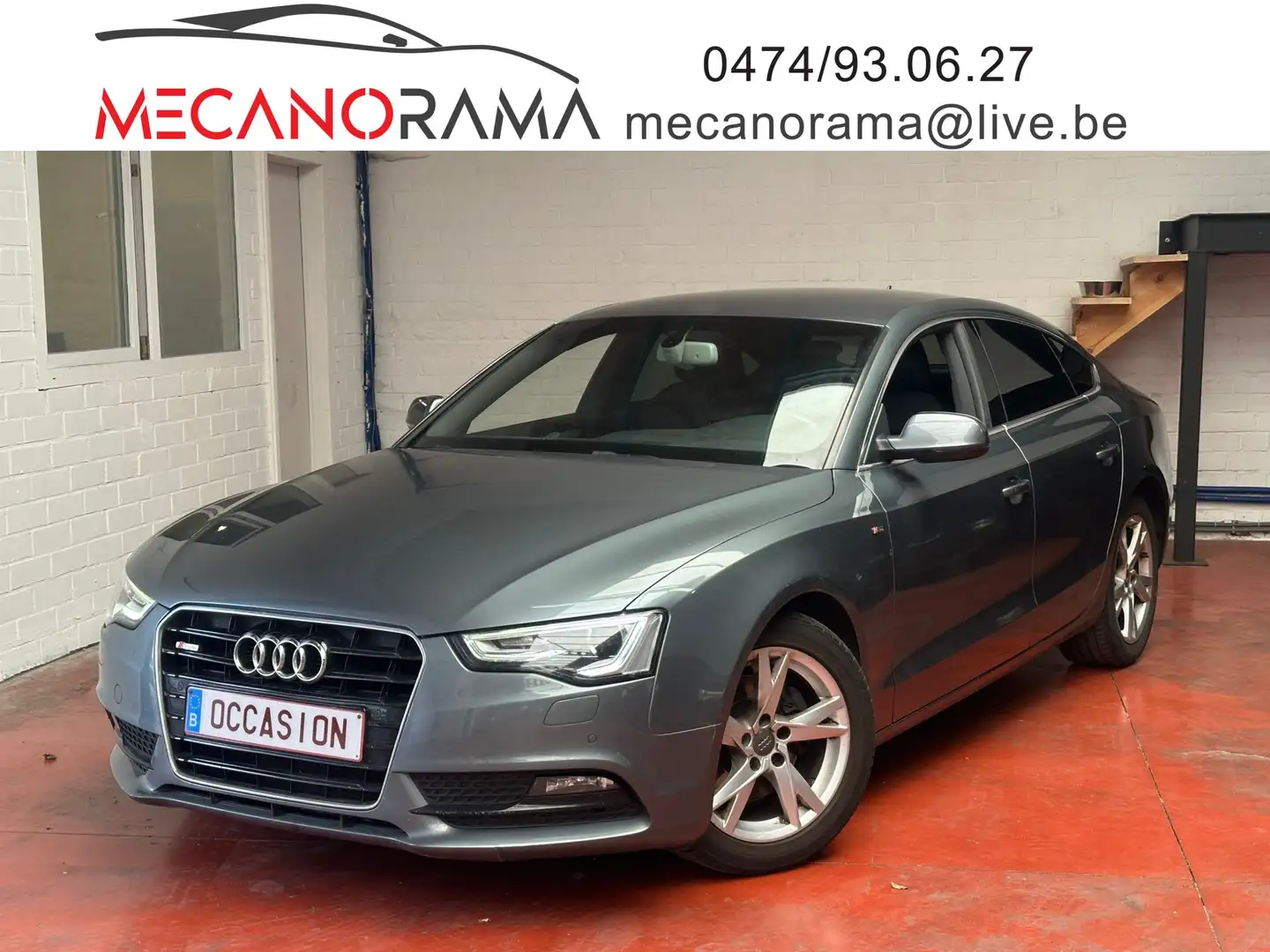 Audi A5 Sportback 2.0 TDi // CUIR + GPS !! AUTOMATIQUE Grijs - 1