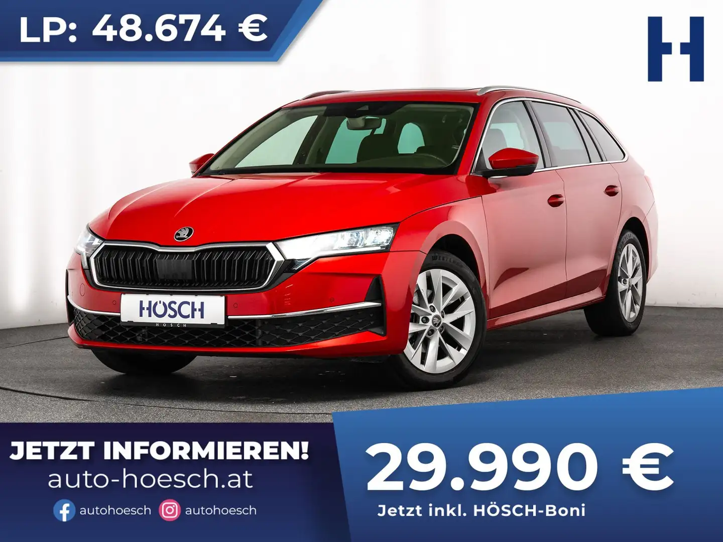 Skoda Octavia Combi Selection TDI PANO WINTER-PREMIUM TOP-DEAL++ Rot - 1