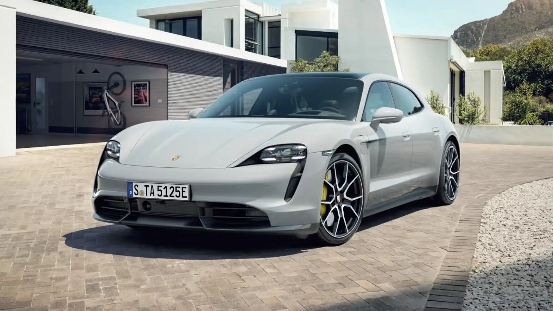Porsche Taycan Turbo S Sport Turismo Grijs - 1