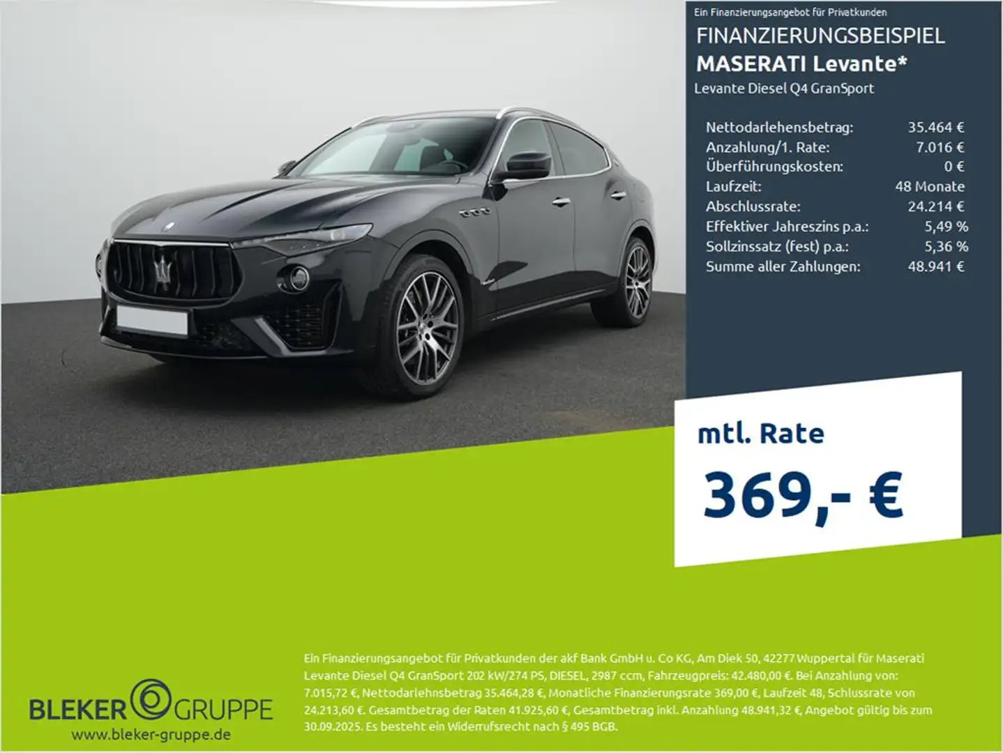 Maserati Levante Diesel Schwarz - 1