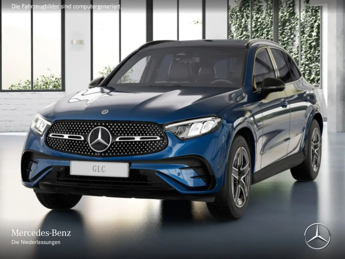 Mercedes-Benz GLC 200 4M AMG+NIGHT+PANO+360+AHK+LED+TOTW+KEYLESS Blau - 2