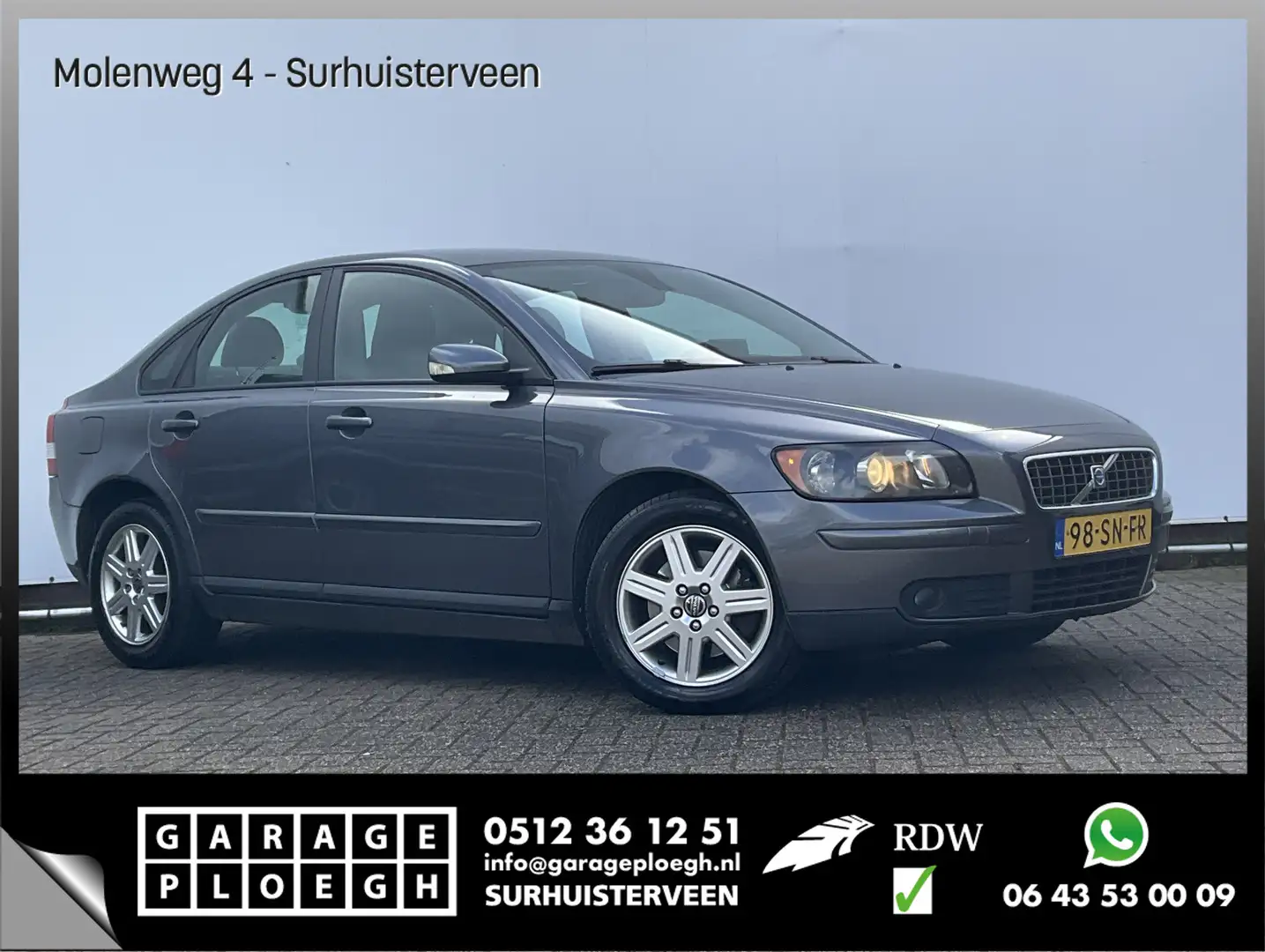 Volvo S40 2.4 5-Cil Automaat Cruise Leer Clima NL-Auto Voll. Gris - 1