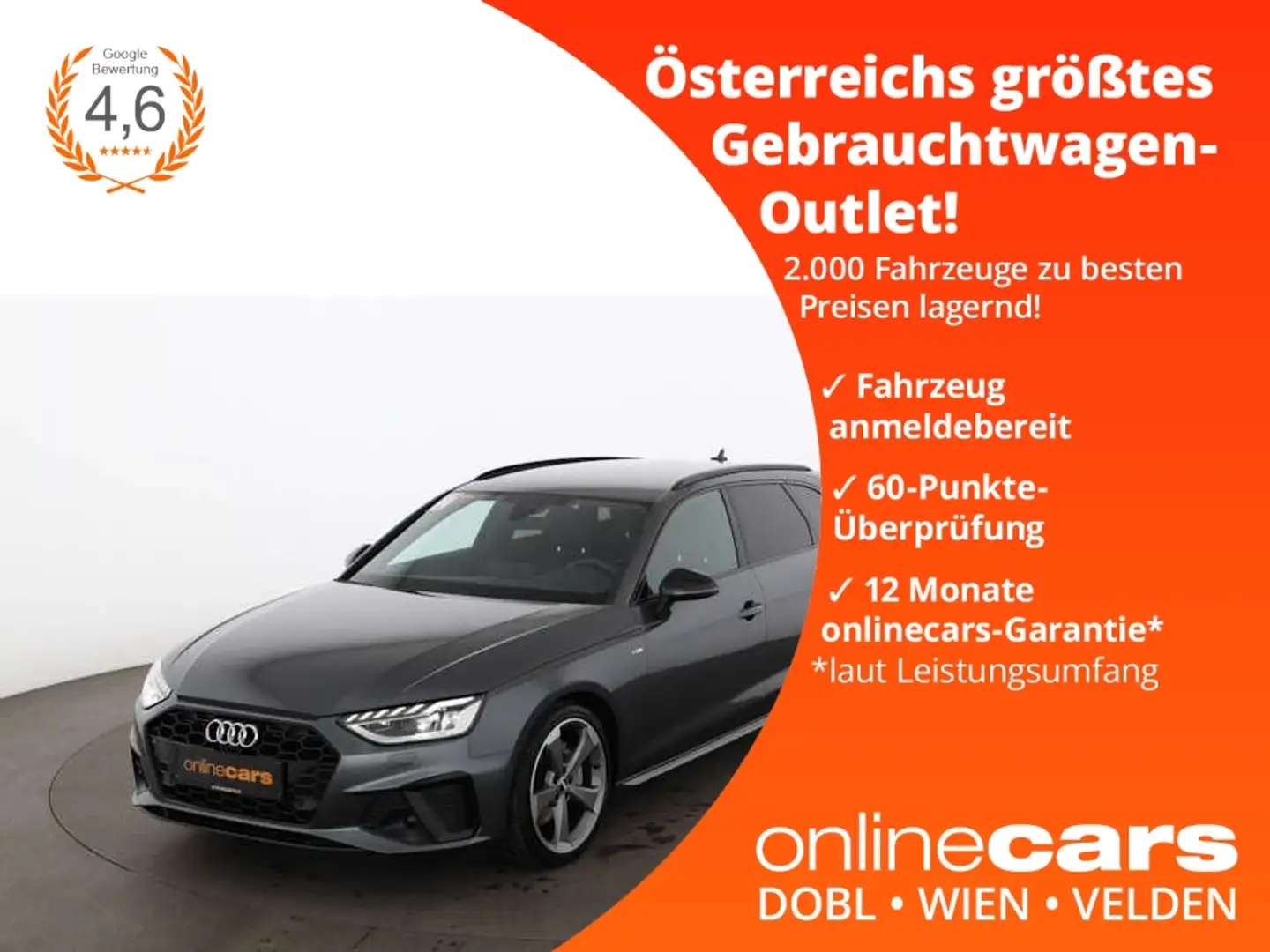 Audi A4 Avant 40 TDI S-Line Aut MATRIX 360-CAM RADAR Grey - 1