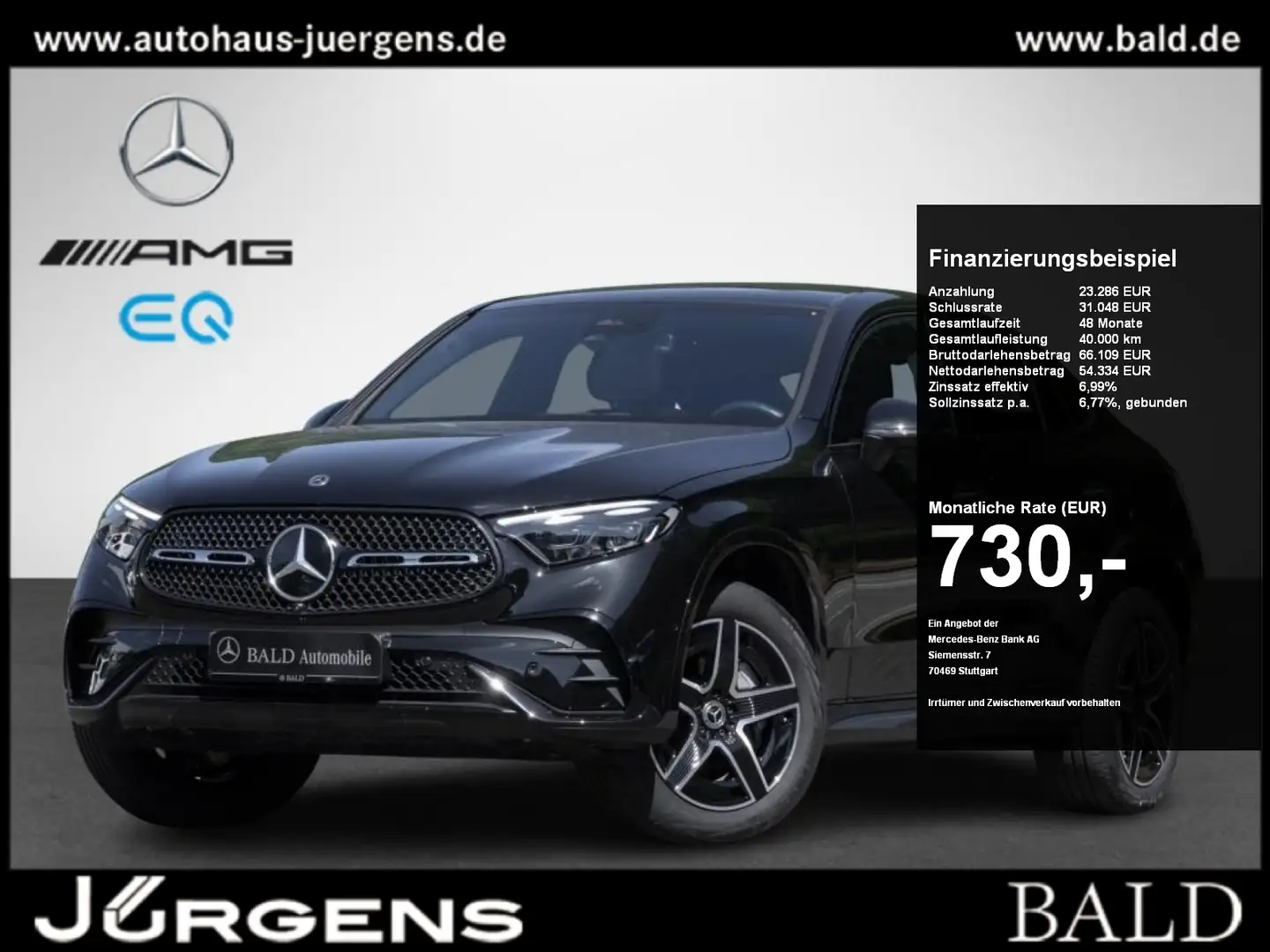 Mercedes-Benz GLC 300 e 4M Coupé AMG/Digital/Pano/AHK/Burm3D Schwarz - 1