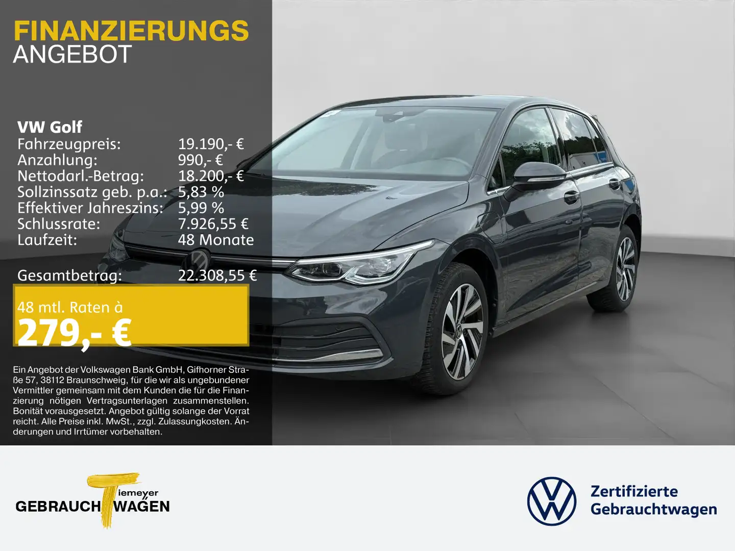 Volkswagen Golf 1.4 eHybrid STYLE NAVI LED+ SITZHZ VIRTUAL Grau - 1