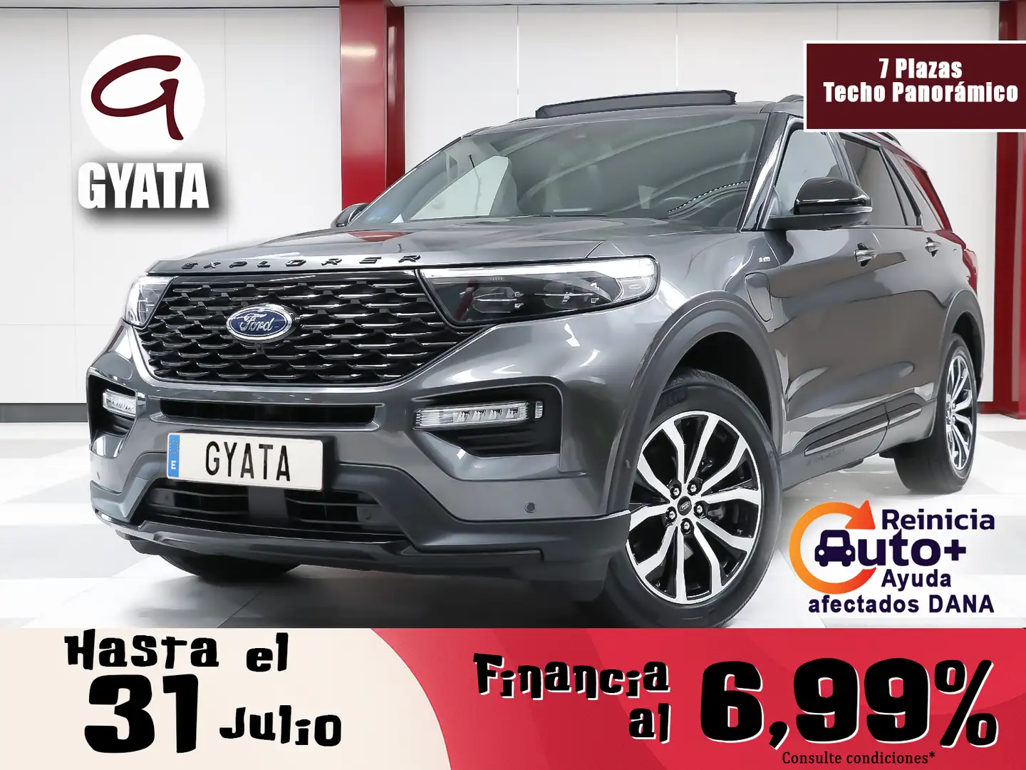 Ford Explorer 3.0 PHEV ST-Line AWD 450 Gris - 1