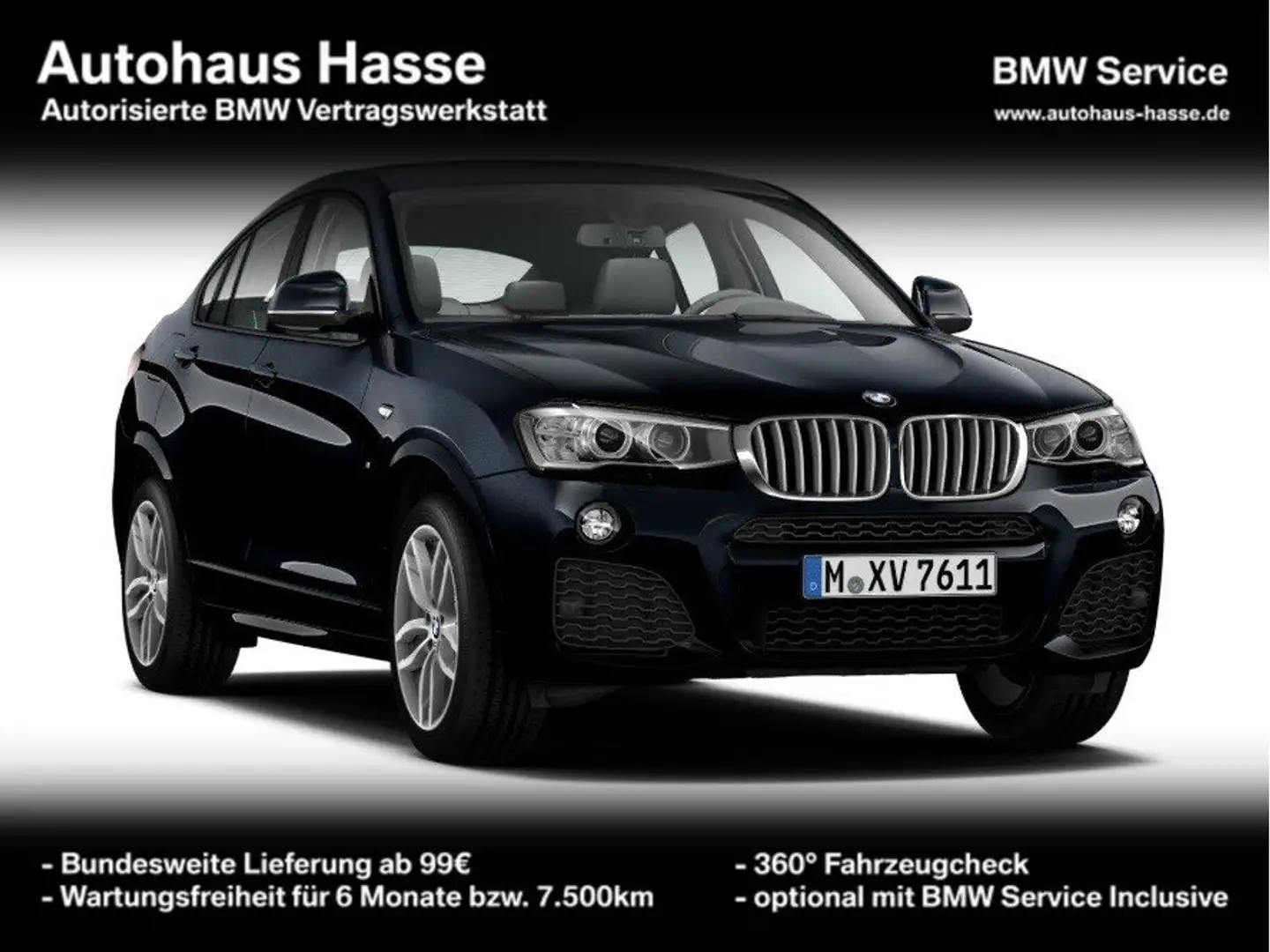 BMW X4 xDrive30d M-Sport KAMERA AHK HUD LENKRHZ NAVIPro Noir - 1
