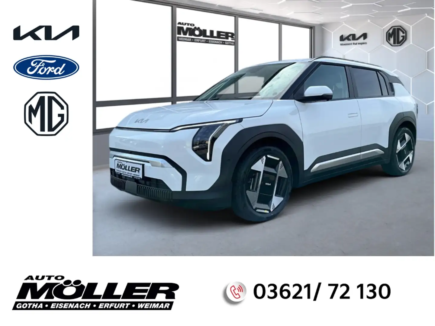 Kia EV3 81,4 Earth P3-P7 360°LED ACC Navi Leder El. Heckkl Weiß - 1