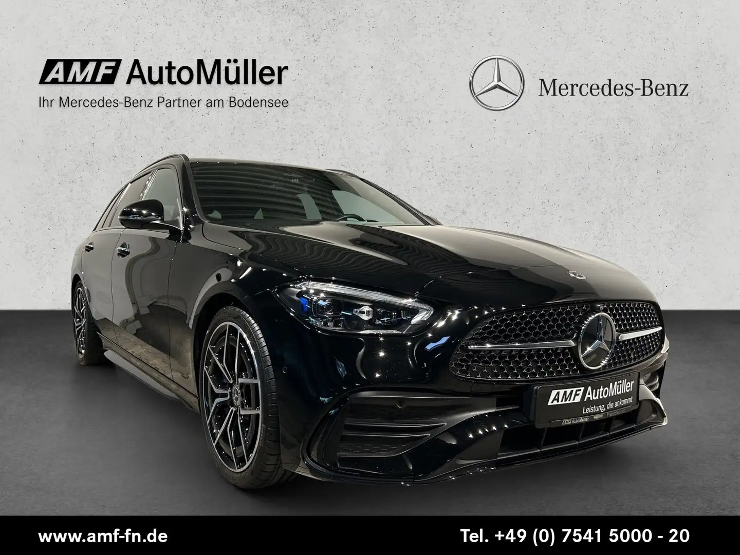 Mercedes-Benz C 180 C 180 T AMG LINE PREMIUM AHK+MEMORY+360°+STANDH. Noir - 1