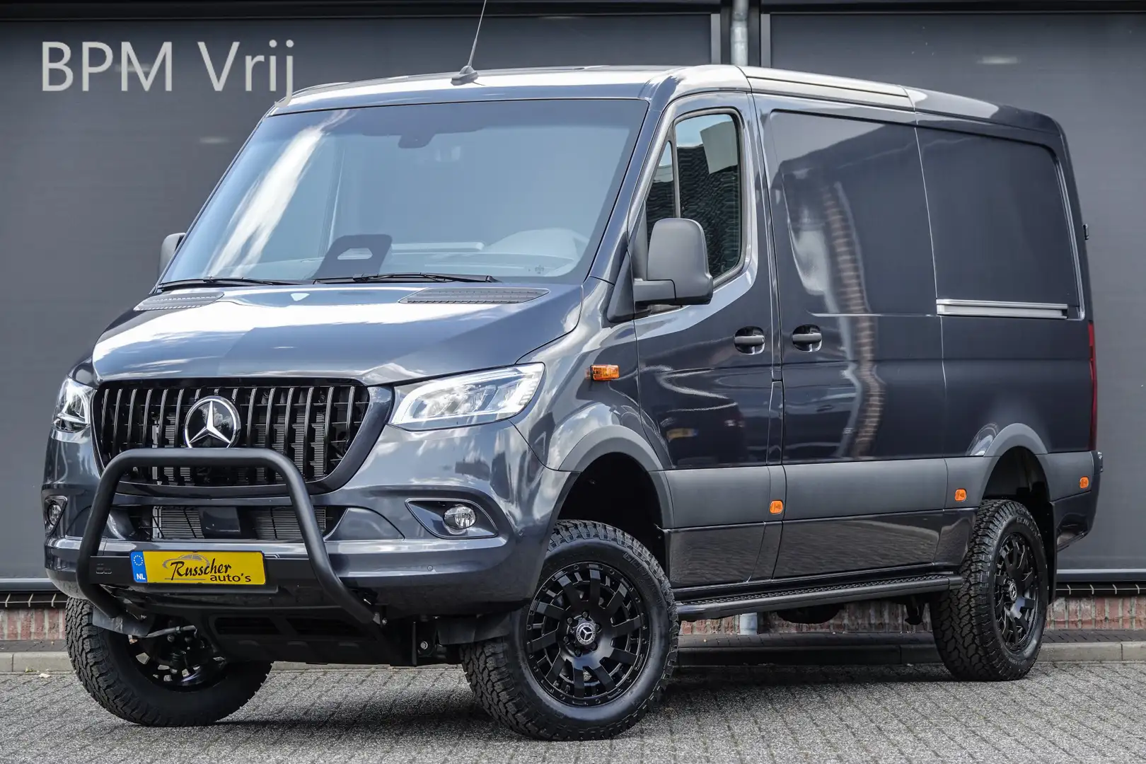 Mercedes-Benz Sprinter 4x4 319Cdi 190Pk 9G-tronic | L2H1 | 2xSchuifdeur | Zwart - 1