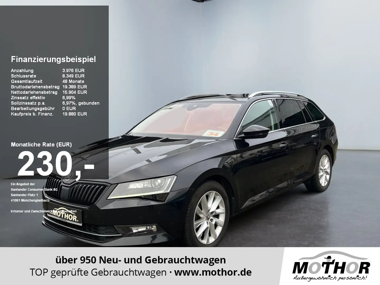 Skoda Superb Combi Style 2.0 TDI DSG Navigation Schwarz - 1