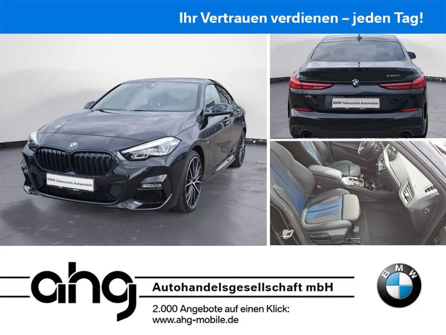 BMW 220i Gran Coupe M Sport Top Ausstattung Schwarz - 1