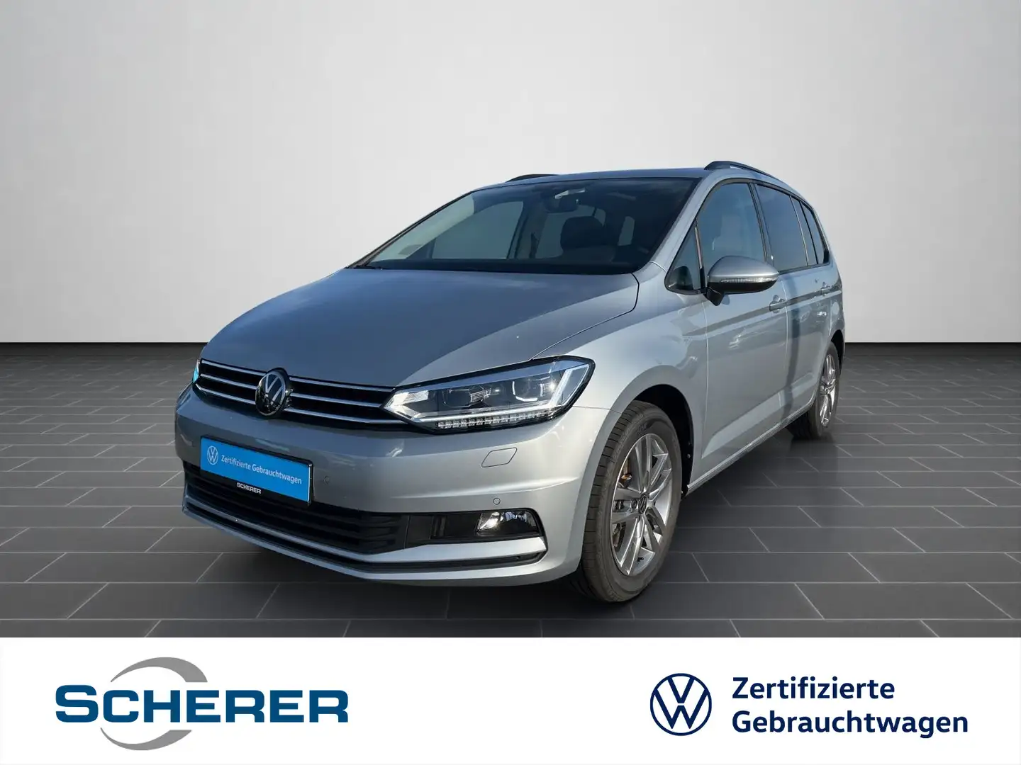 Volkswagen Touran 1.5 TSI DSG 7-Sitzer LED NAVI PANO RFK Silber - 1