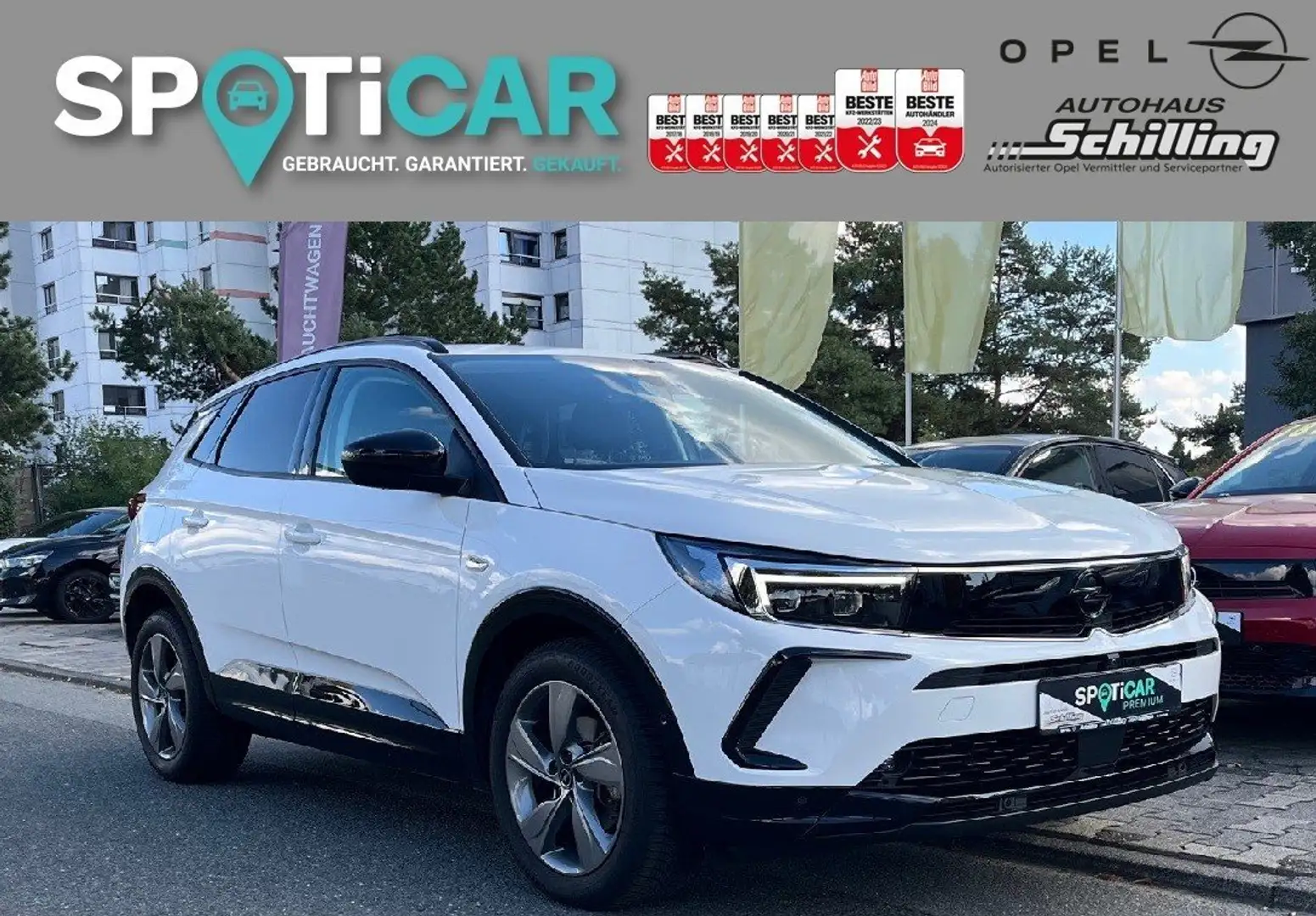 Opel Grandland Grandland 1.2T GS AHK R-Kam 360° LED-Matrix Weiß - 1