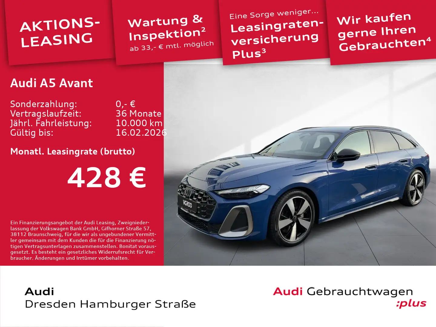 Audi A5 edition one TFSI S tronic S-Line AHZV Blau - 1