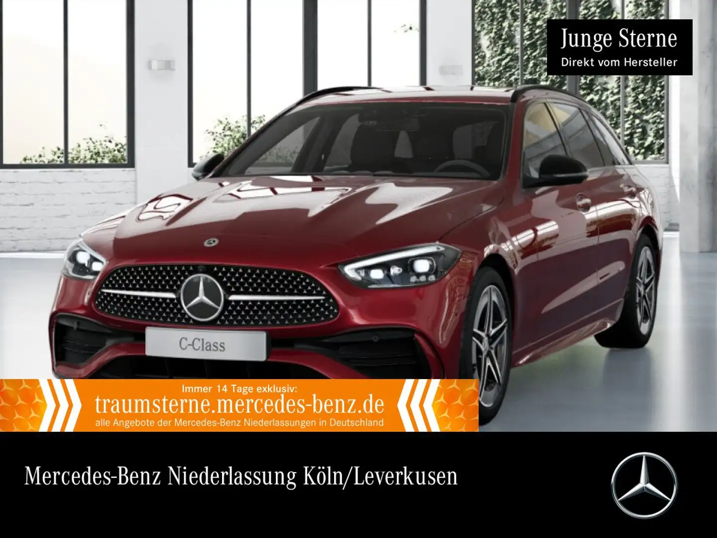 Mercedes-Benz C 300 e T AMG+NIGHT+KEYLESS+9G Rot - 1