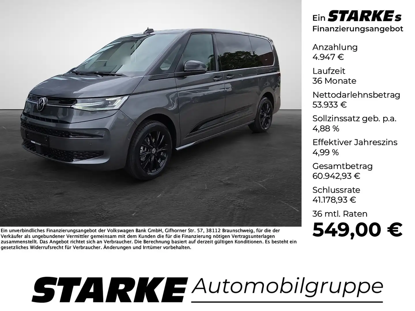 Volkswagen T7 Multivan 2.0 TDI DSG Edition lang Grijs - 1