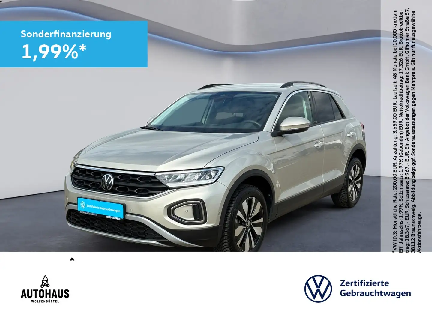 Volkswagen T-Roc Move 1.0 TSI LED NAV PDC STANDH Argento - 1