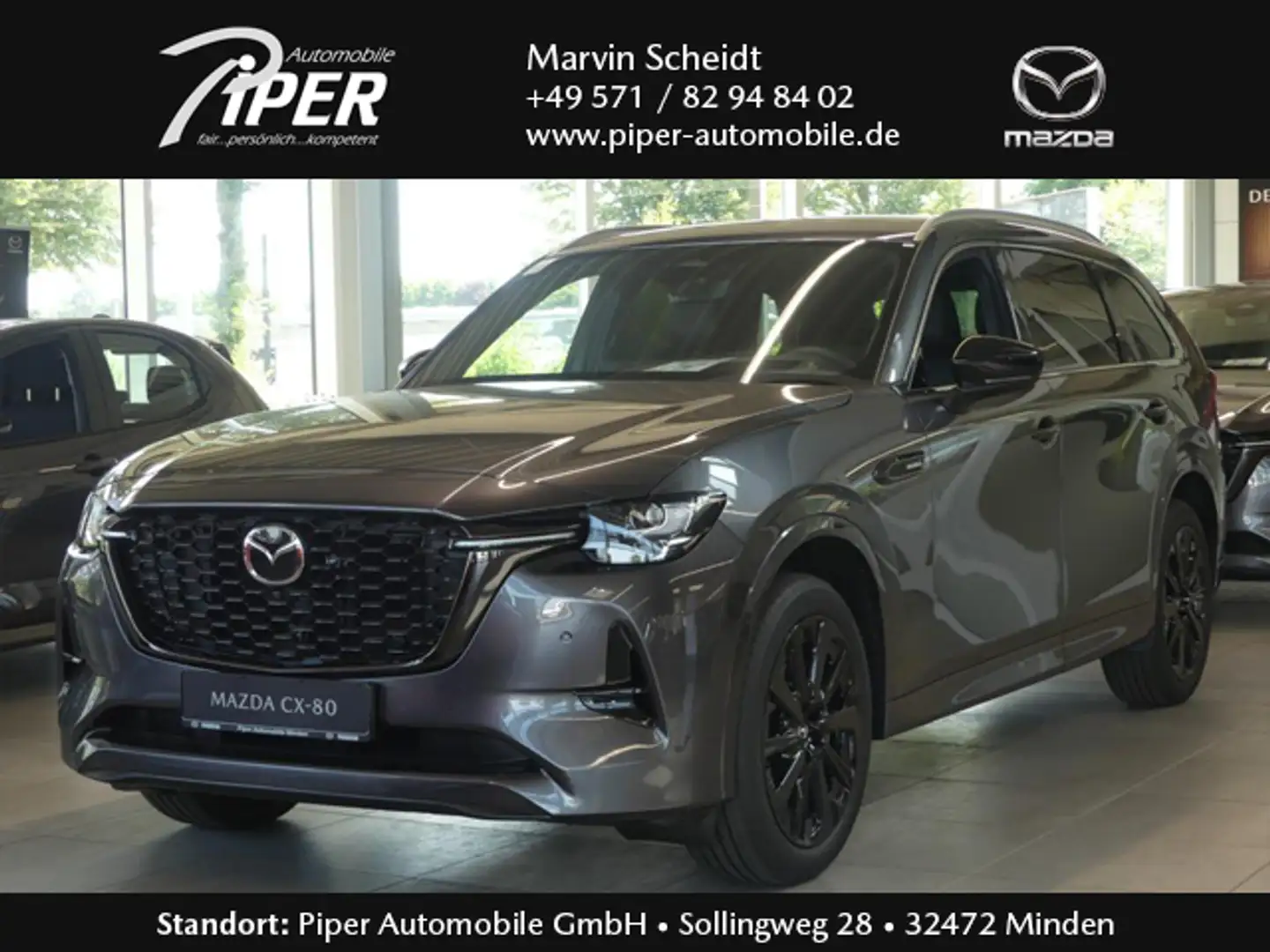 Mazda CX-80 3.3L e-SKYACTIV D 254ps 8AT AWD Homura Plus Grau - 1