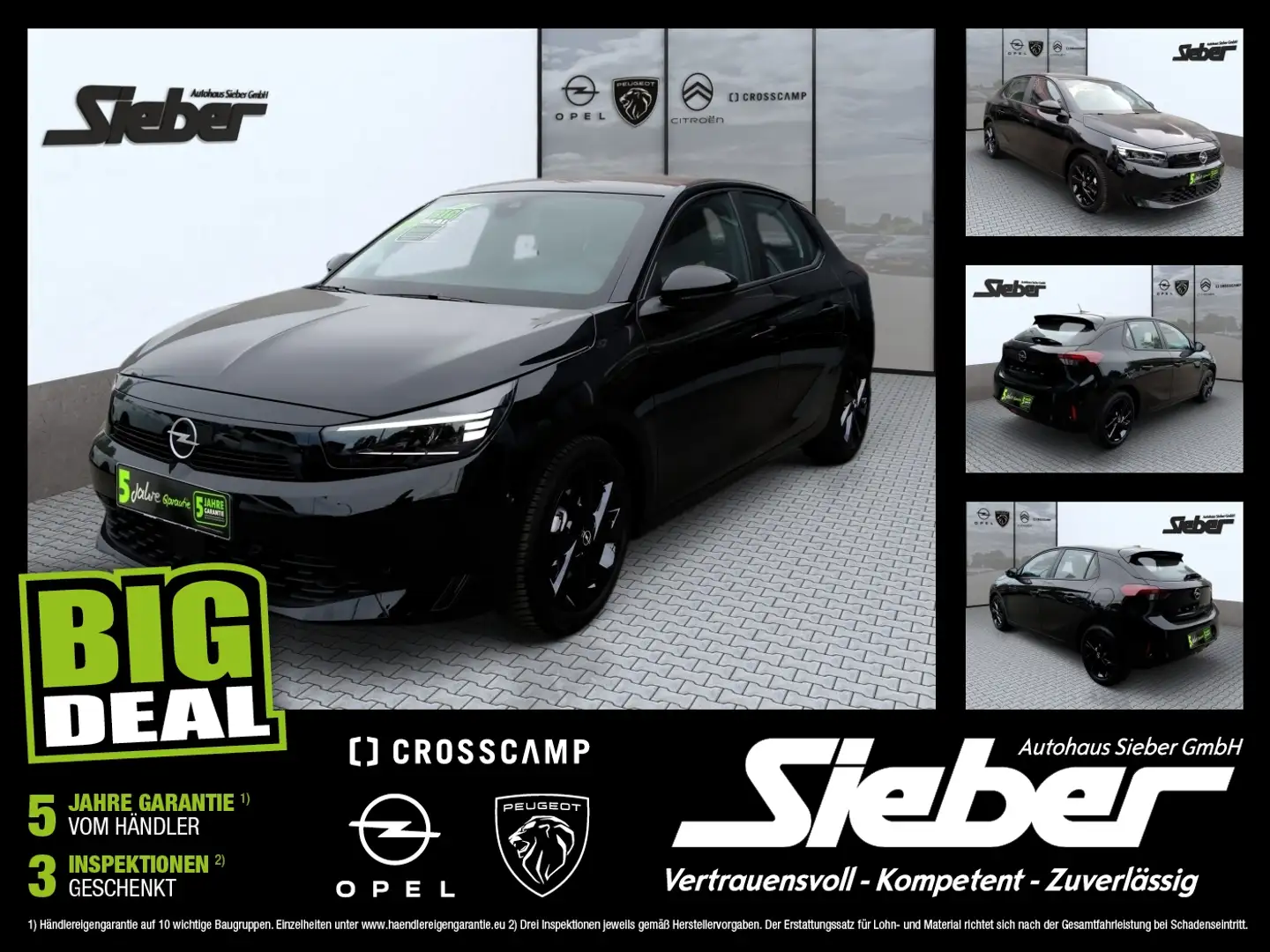 Opel Corsa F 1.2 Turbo Sitzhzg PDC Kamera Tempomat Schwarz - 1
